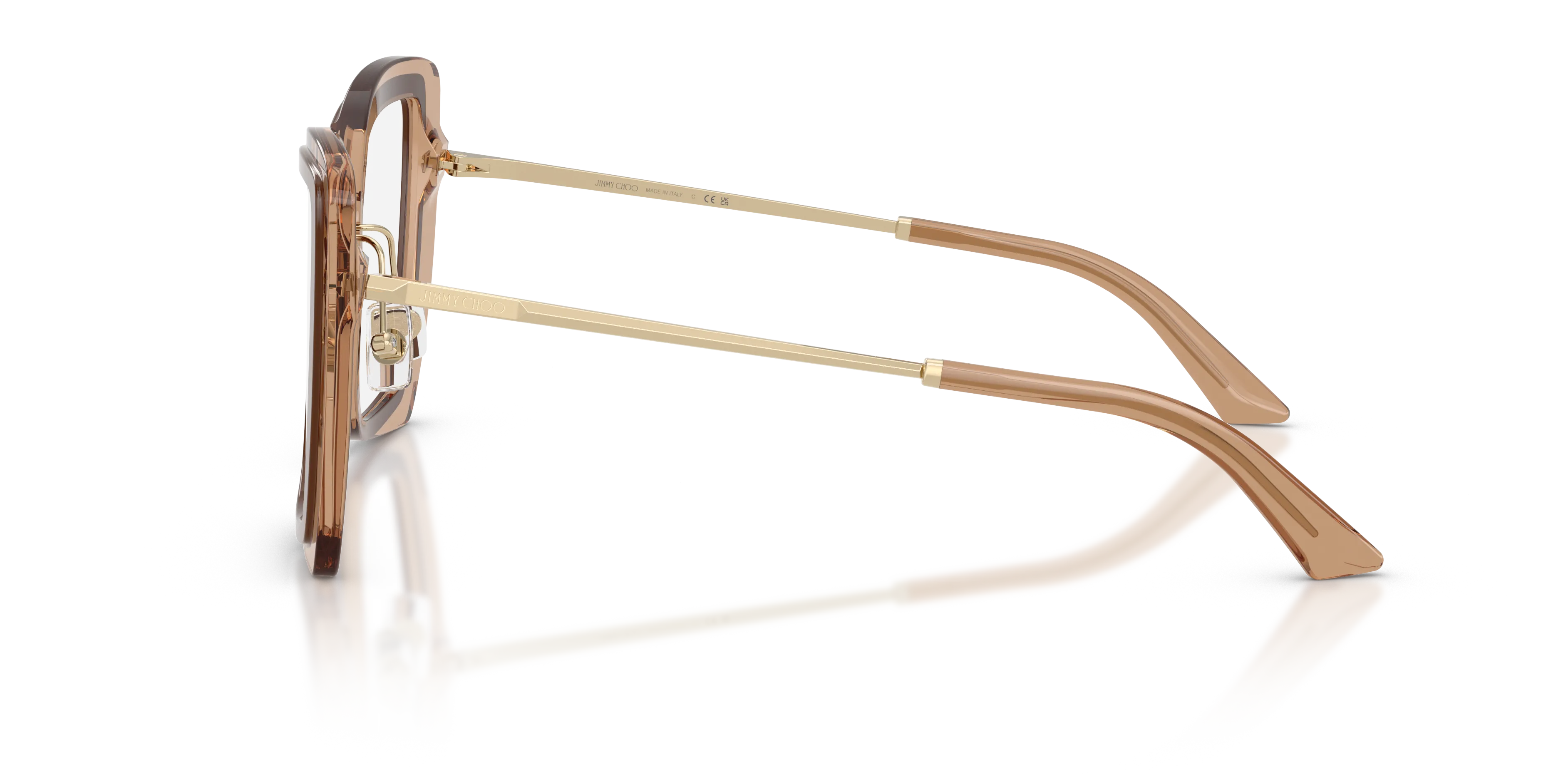 Jimmy Choo JC3059 5105 Montature da vista Acetato Marrone Trasparente Farfalla Normale - immagine 4