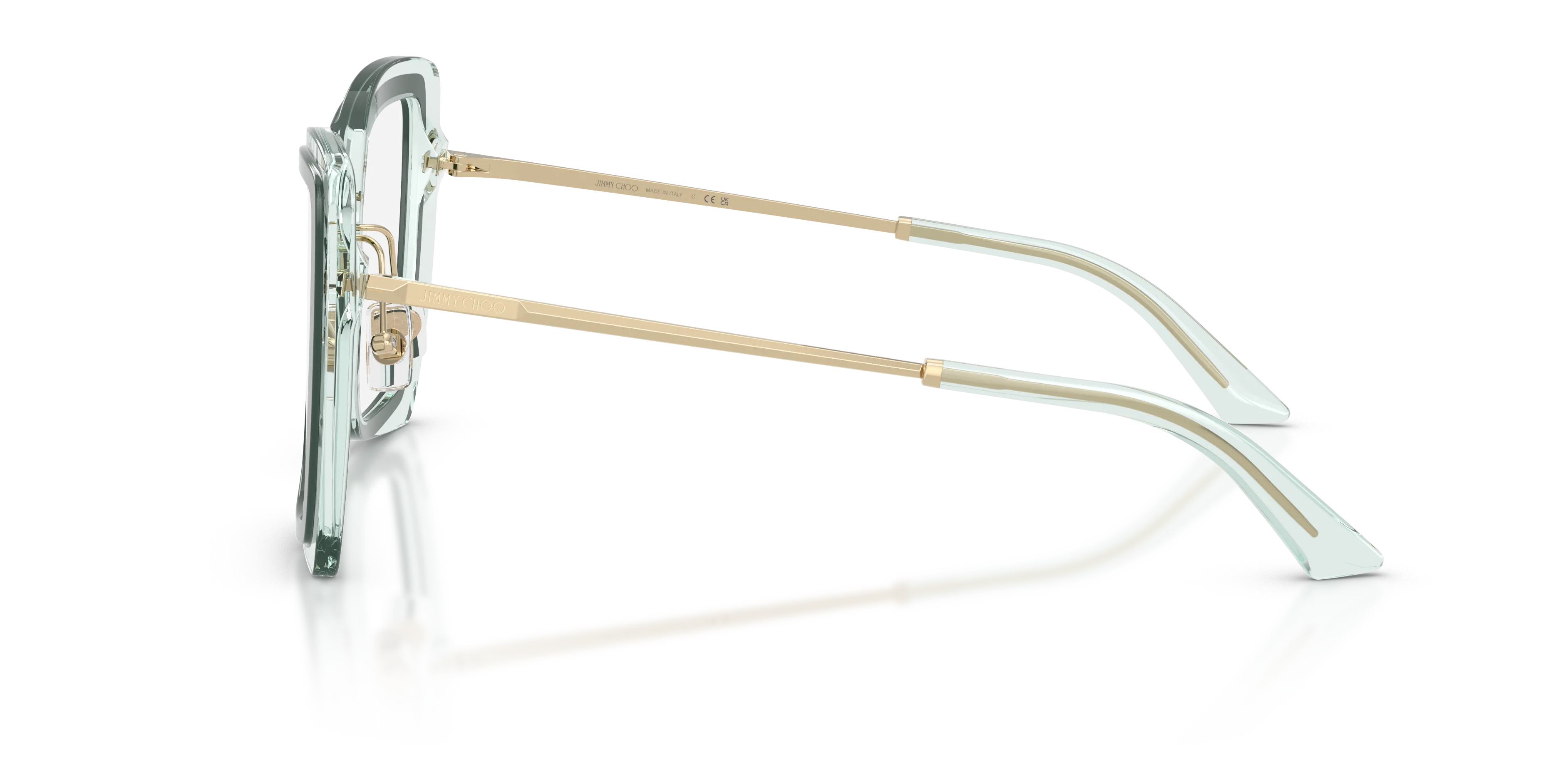 Jimmy Choo JC3059 5104 Montature da vista Acetato Verde Trasparente Farfalla Normale - immagine 4