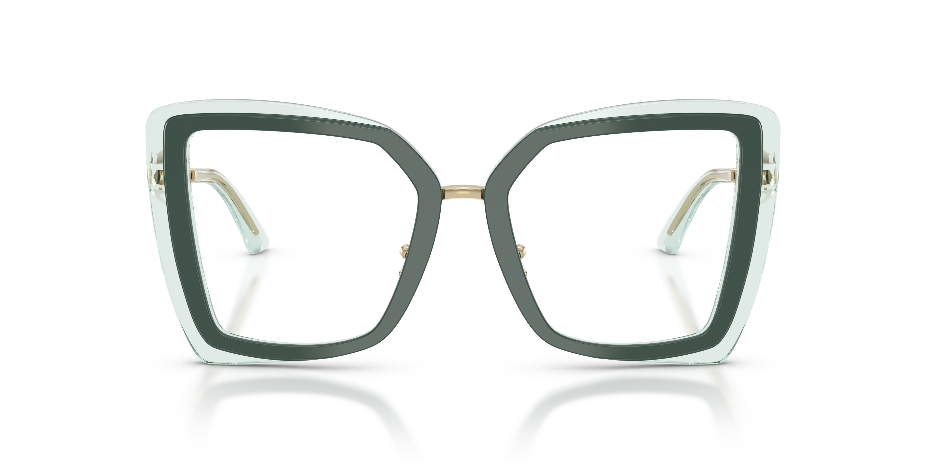 Jimmy Choo JC3059 5104 Montature da vista Acetato Verde Trasparente Farfalla Normale - immagine 3