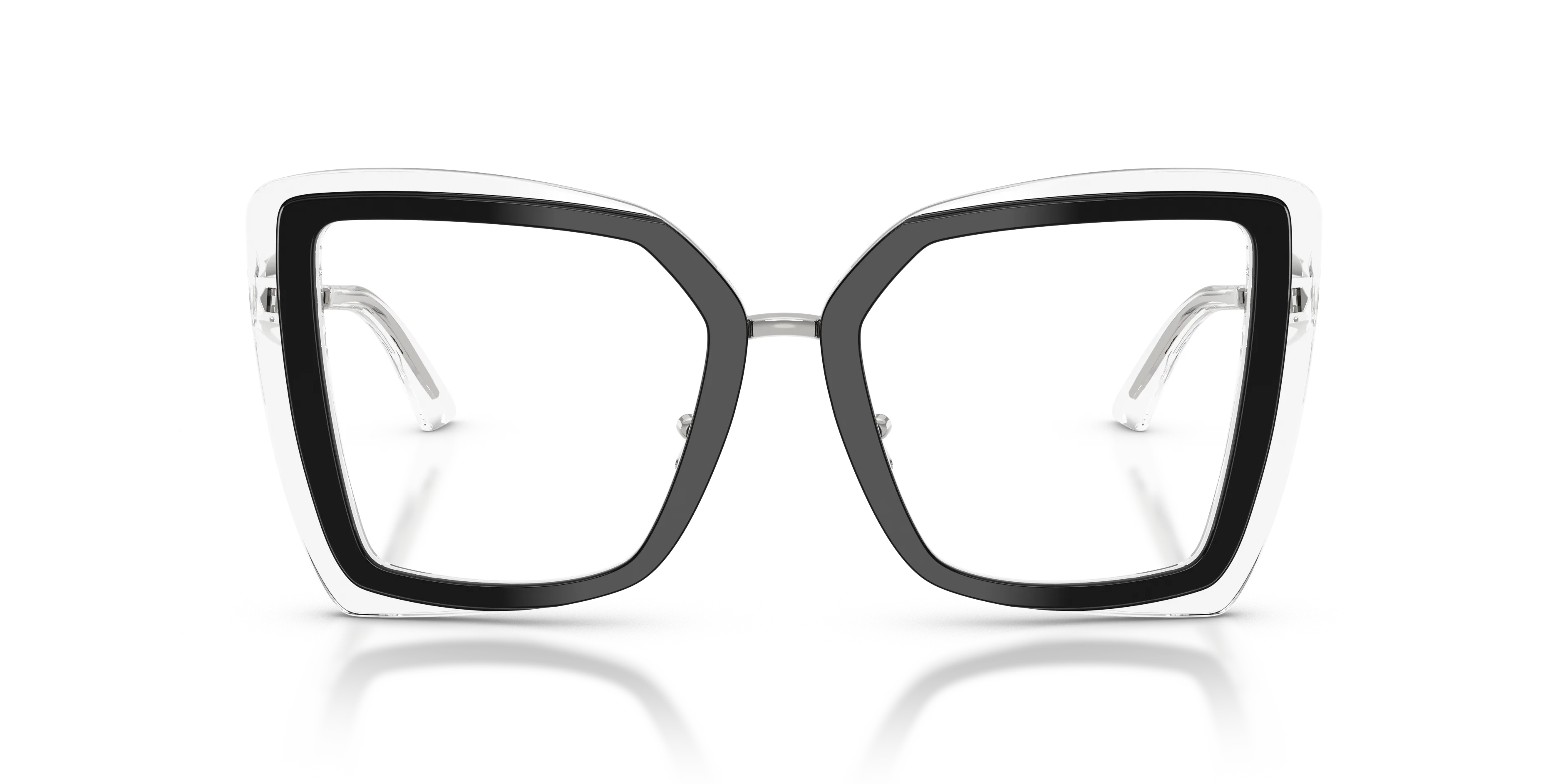 Jimmy Choo JC3059 5102 Montature da vista Acetato Nero Trasparente Farfalla Normale - immagine 3