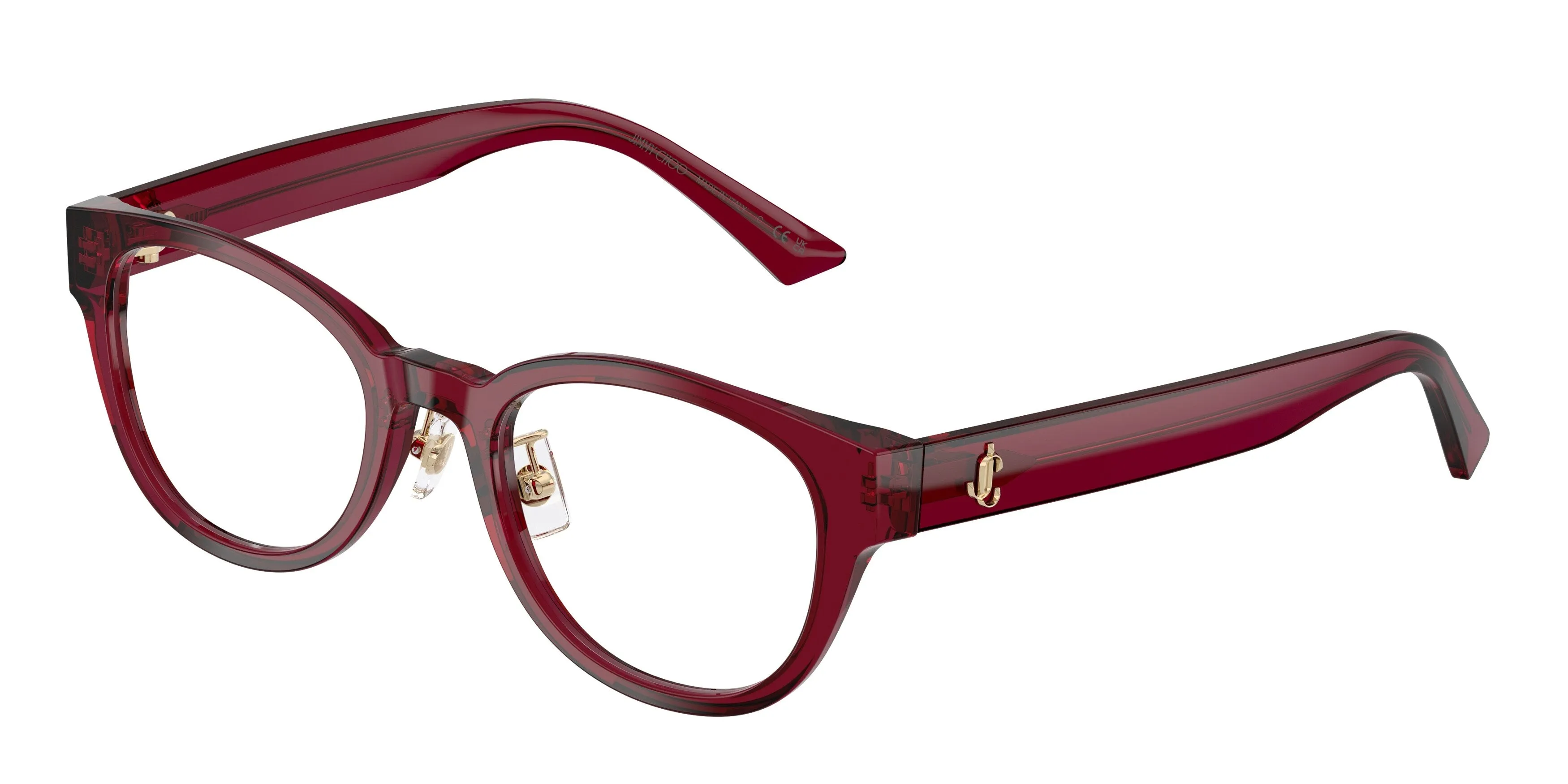 Jimmy Choo JC3058D 5062 Montature da vista Acetato Rosso Trasparente Pantos Normale - immagine 1