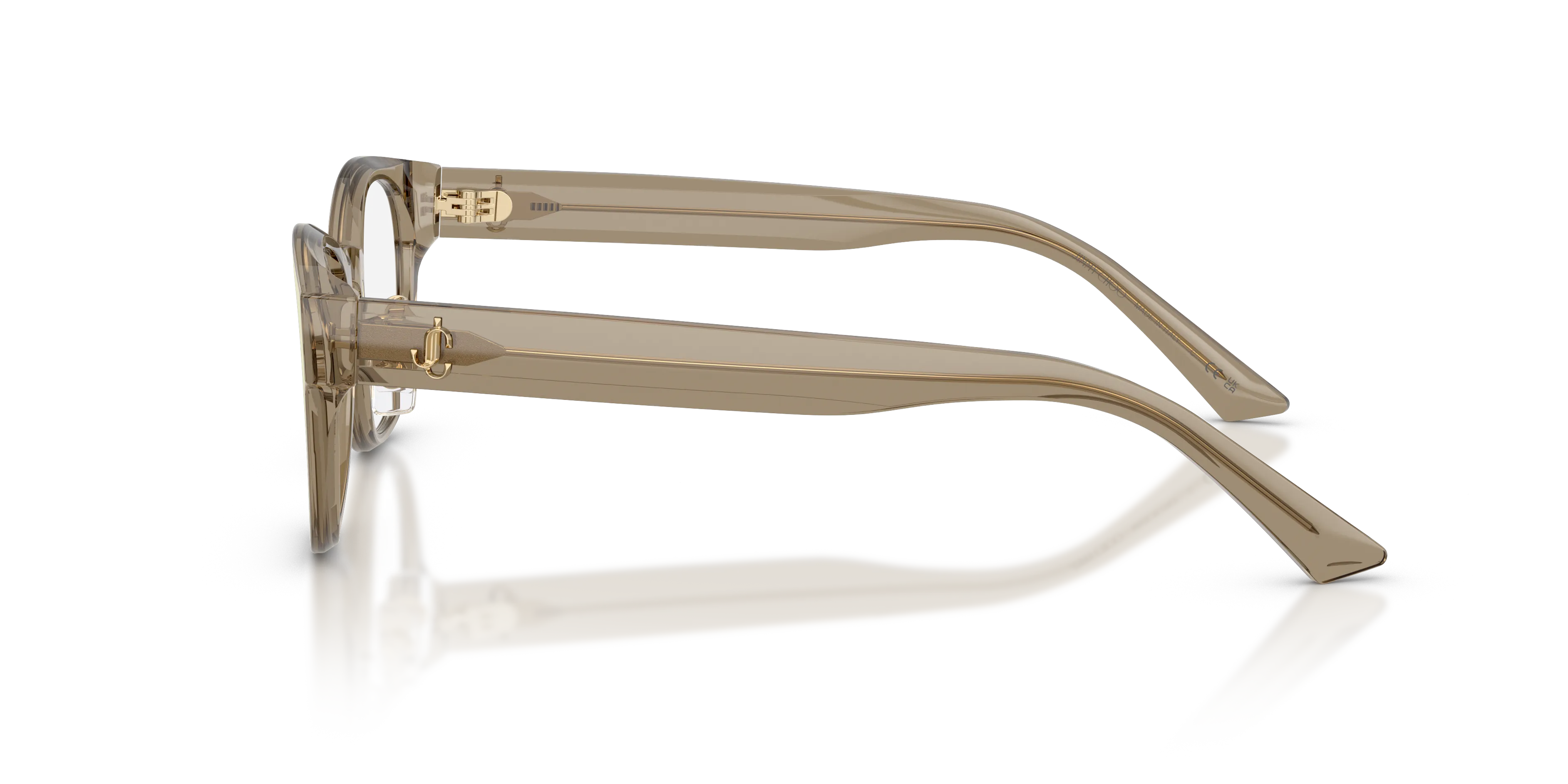 Jimmy Choo JC3058D 5051 Montature da vista Acetato Marrone Trasparente Pantos Normale - immagine 4