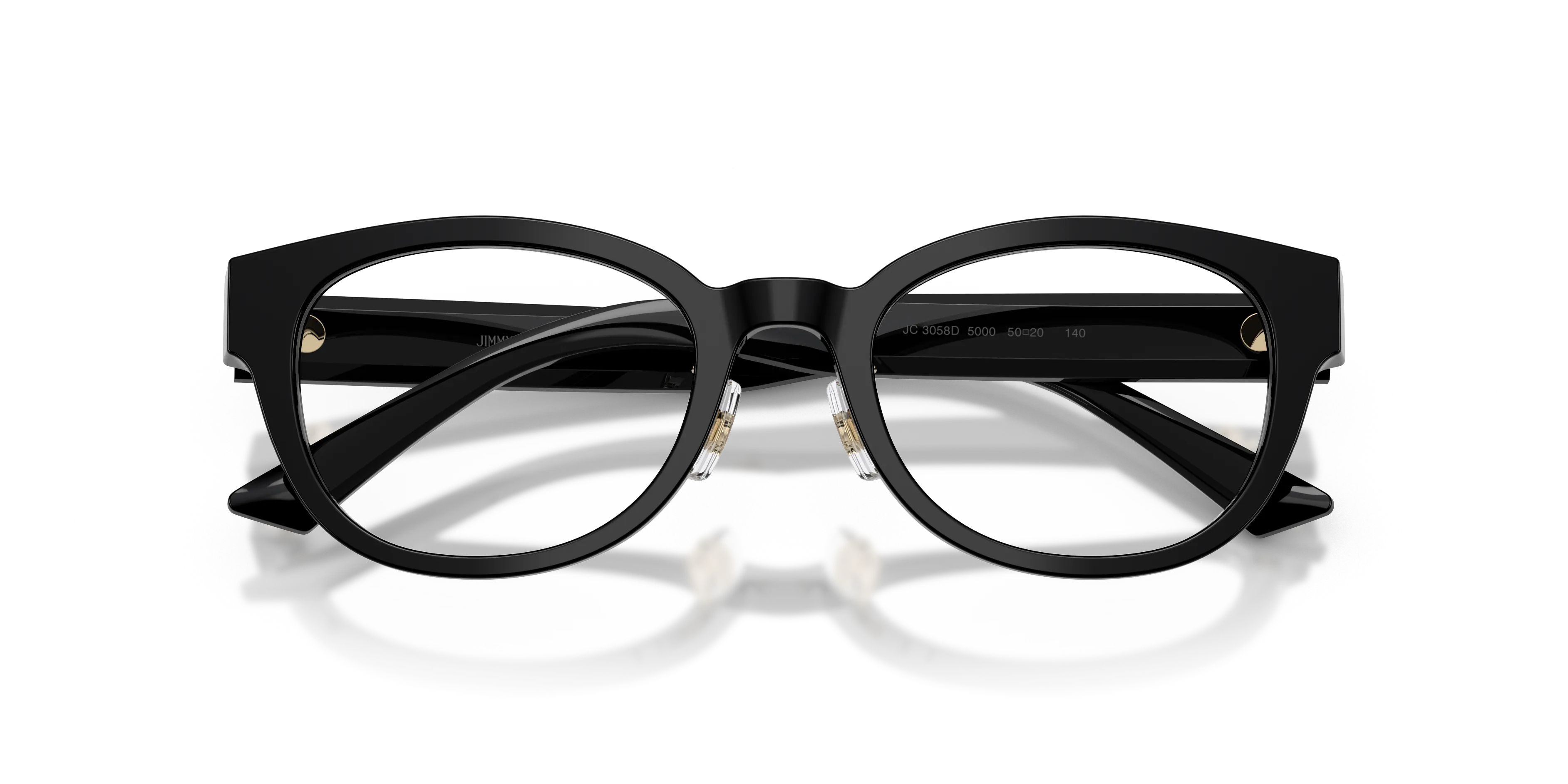 Jimmy Choo JC3058D 5000 Montature da vista Acetato Nero Trasparente Pantos Normale - immagine 2