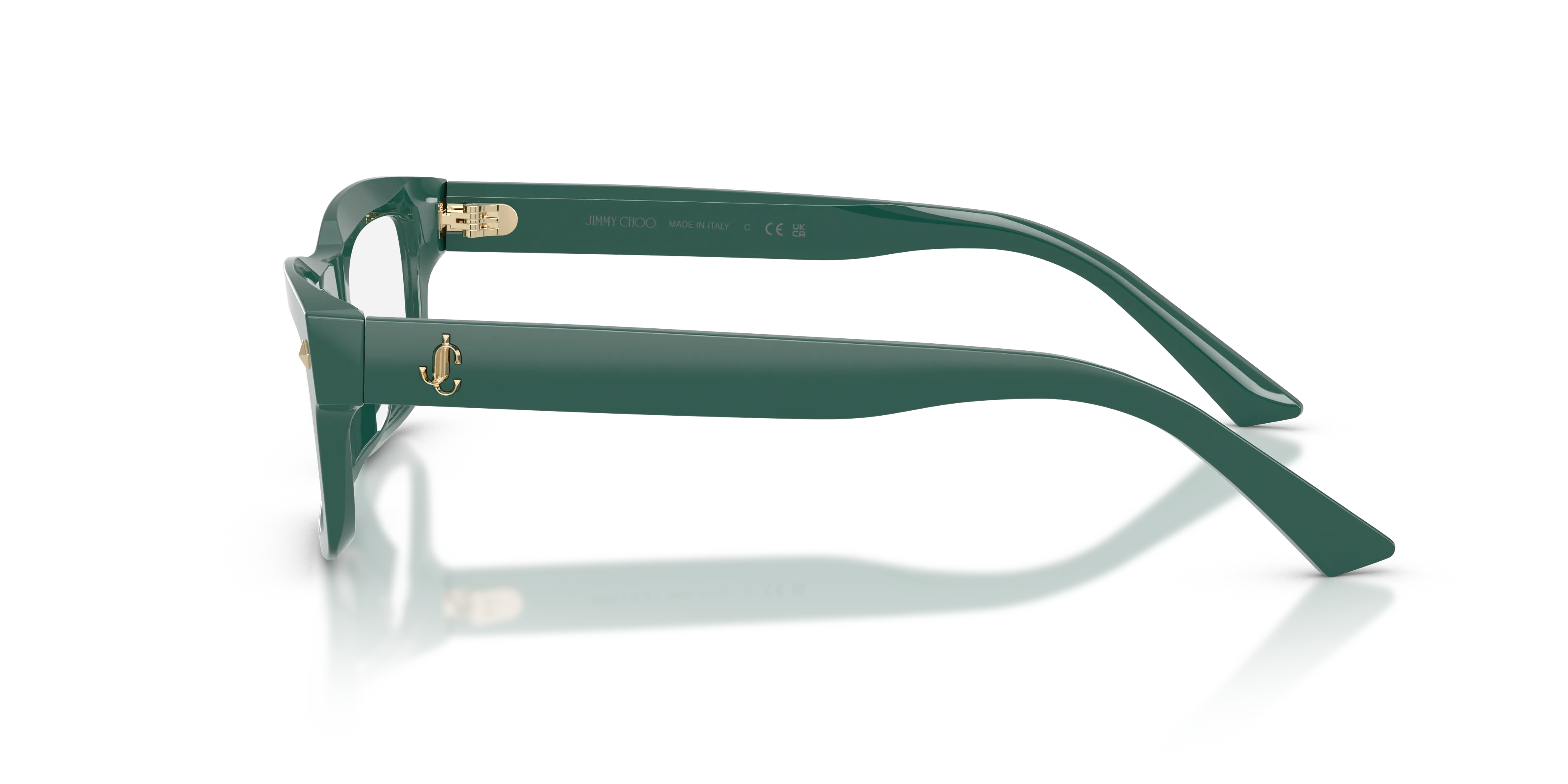Jimmy Choo JC3057U 5101 Montature da vista Acetato Verde Trasparente Squadrata Normale - immagine 4