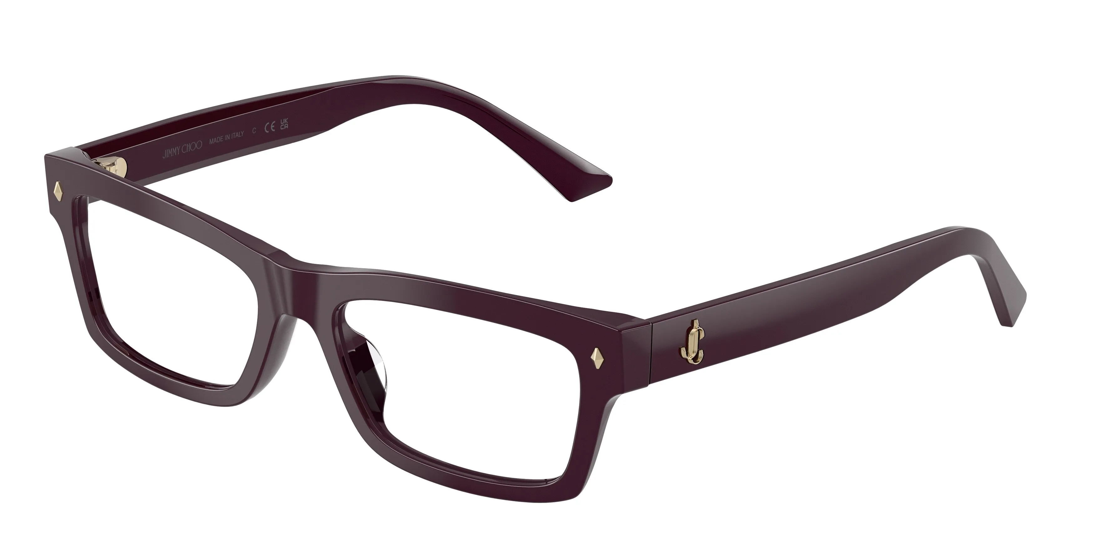 Jimmy Choo JC3057U 5075 Montature da vista Acetato Viola Trasparente Squadrata Normale - immagine 1