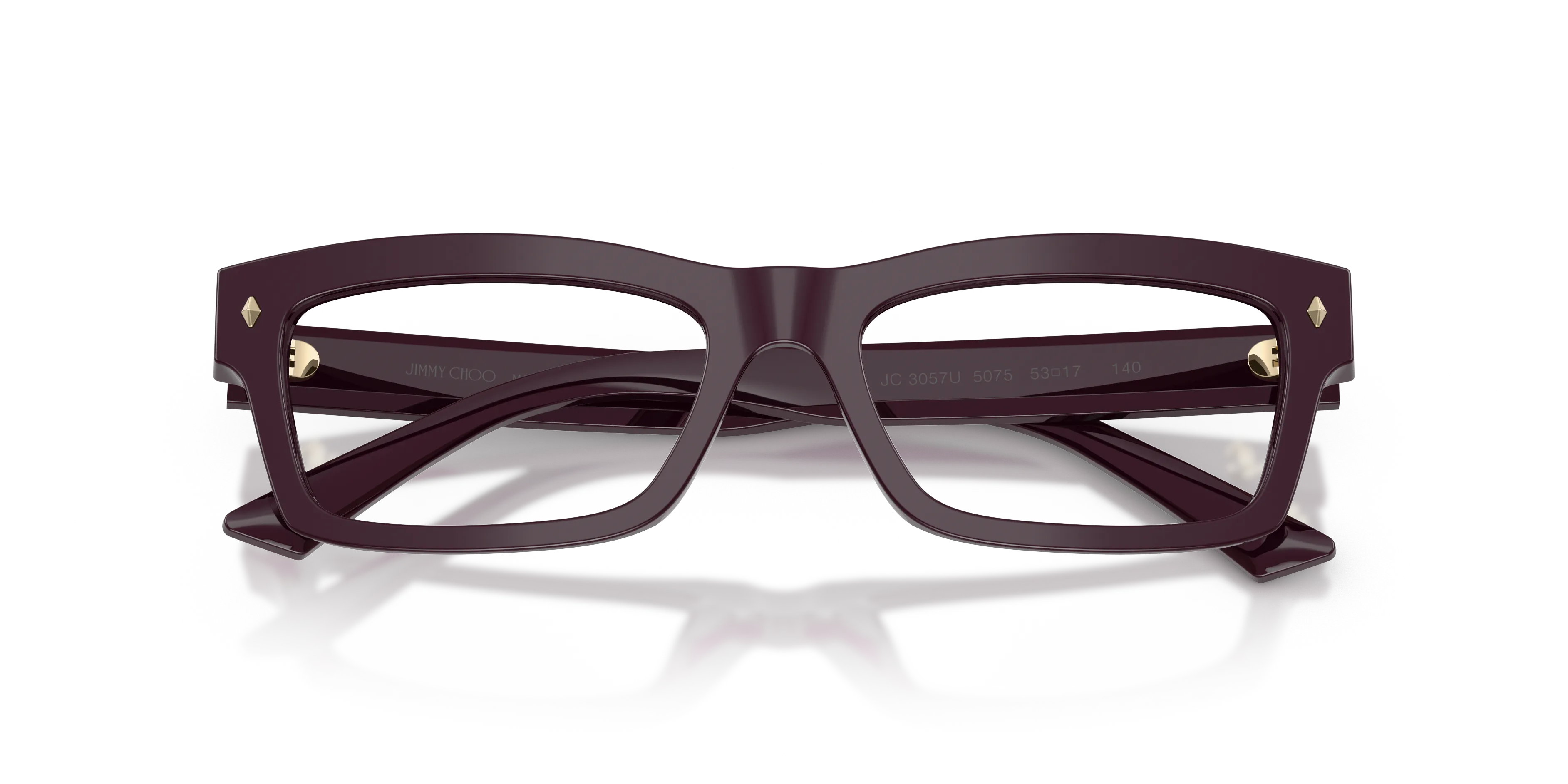 Jimmy Choo JC3057U 5075 Montature da vista Acetato Viola Trasparente Squadrata Normale - immagine 2
