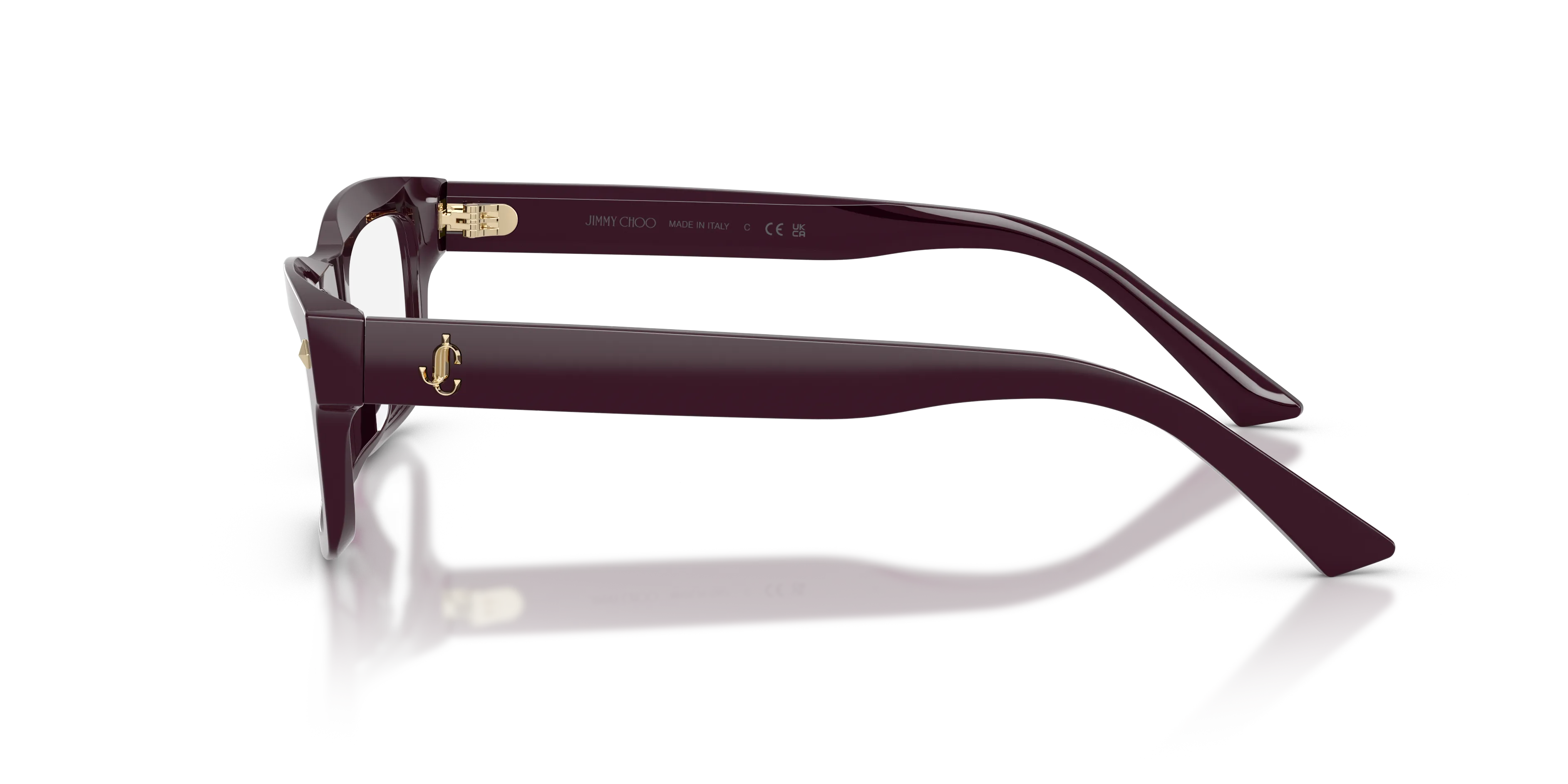 Jimmy Choo JC3057U 5075 Montature da vista Acetato Viola Trasparente Squadrata Normale - immagine 4