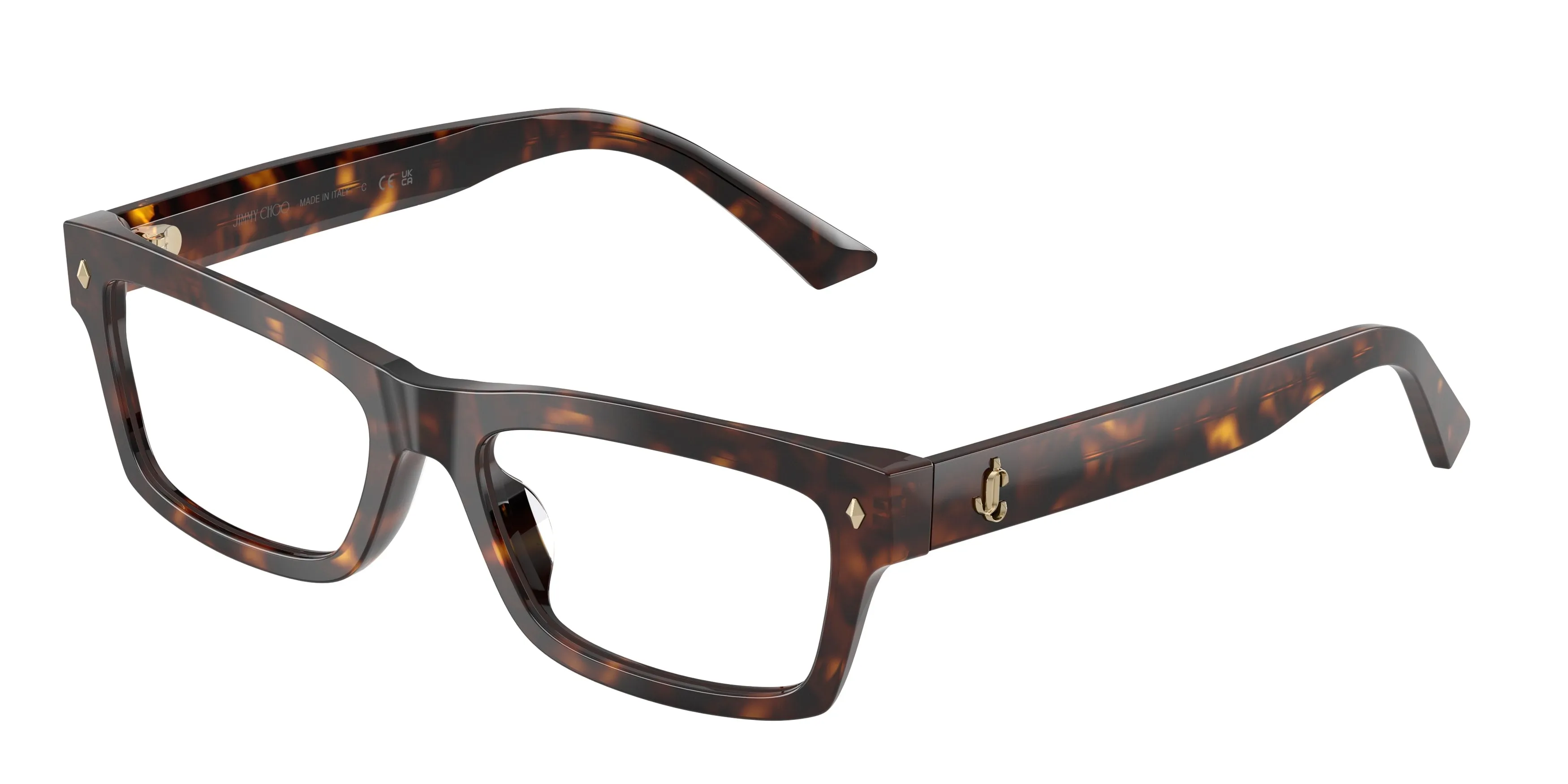 Jimmy Choo JC3057U 5002 Montature da vista Acetato Tartaruga Trasparente Squadrata Normale - immagine 1