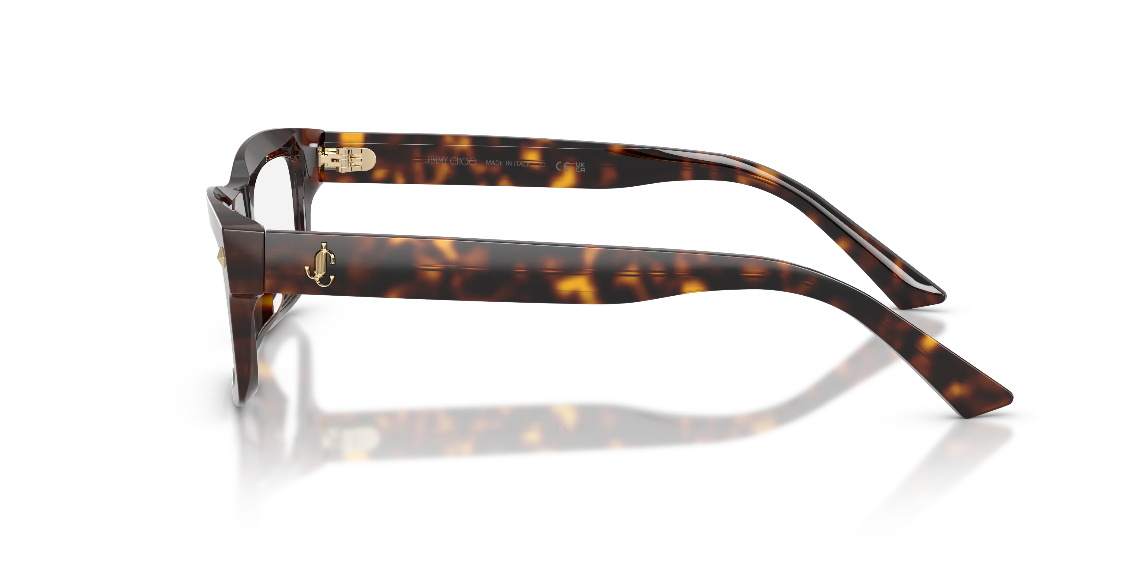 Jimmy Choo JC3057U 5002 Montature da vista Acetato Tartaruga Trasparente Squadrata Normale - immagine 4
