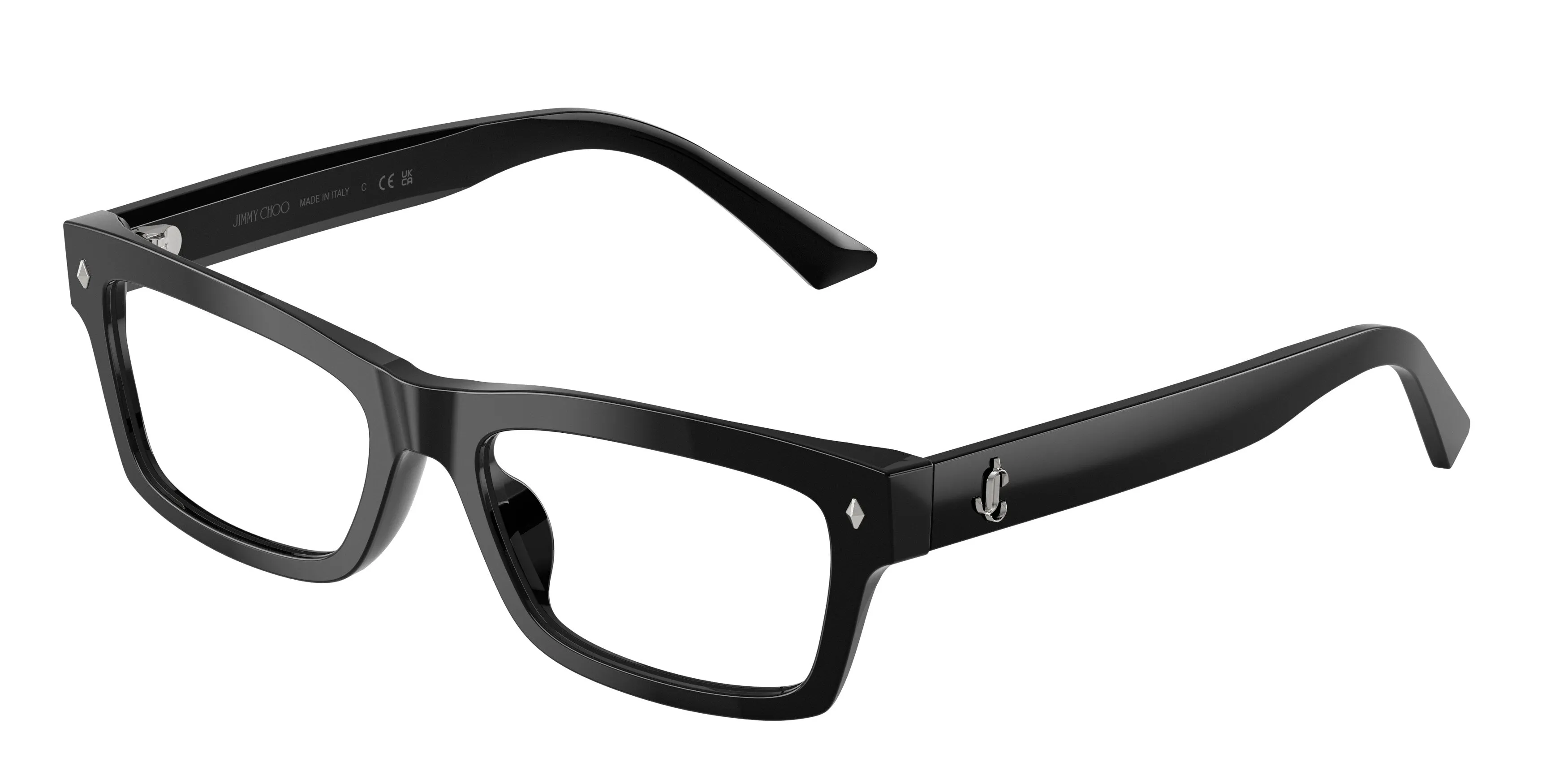 Jimmy Choo JC3057U 5000 Montature da vista Acetato Nero Trasparente Squadrata Normale - immagine 1