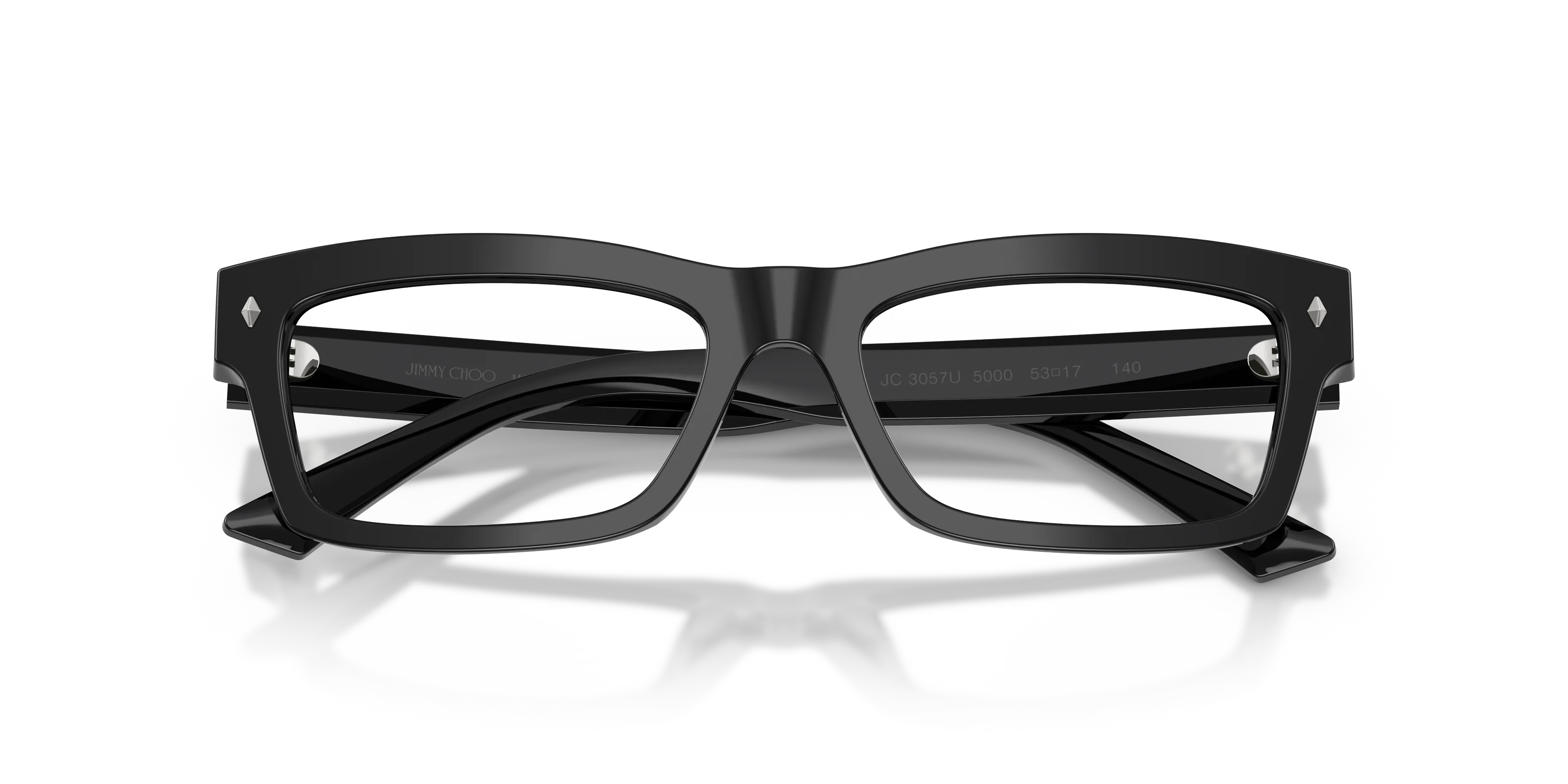 Jimmy Choo JC3057U 5000 Montature da vista Acetato Nero Trasparente Squadrata Normale - immagine 2