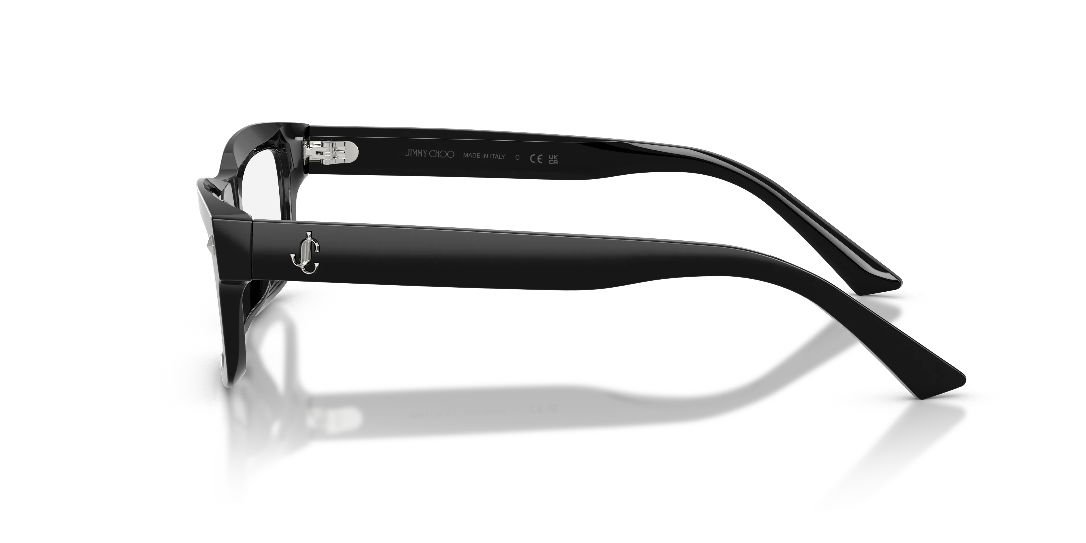 Jimmy Choo JC3057U 5000 Montature da vista Acetato Nero Trasparente Squadrata Normale - immagine 4