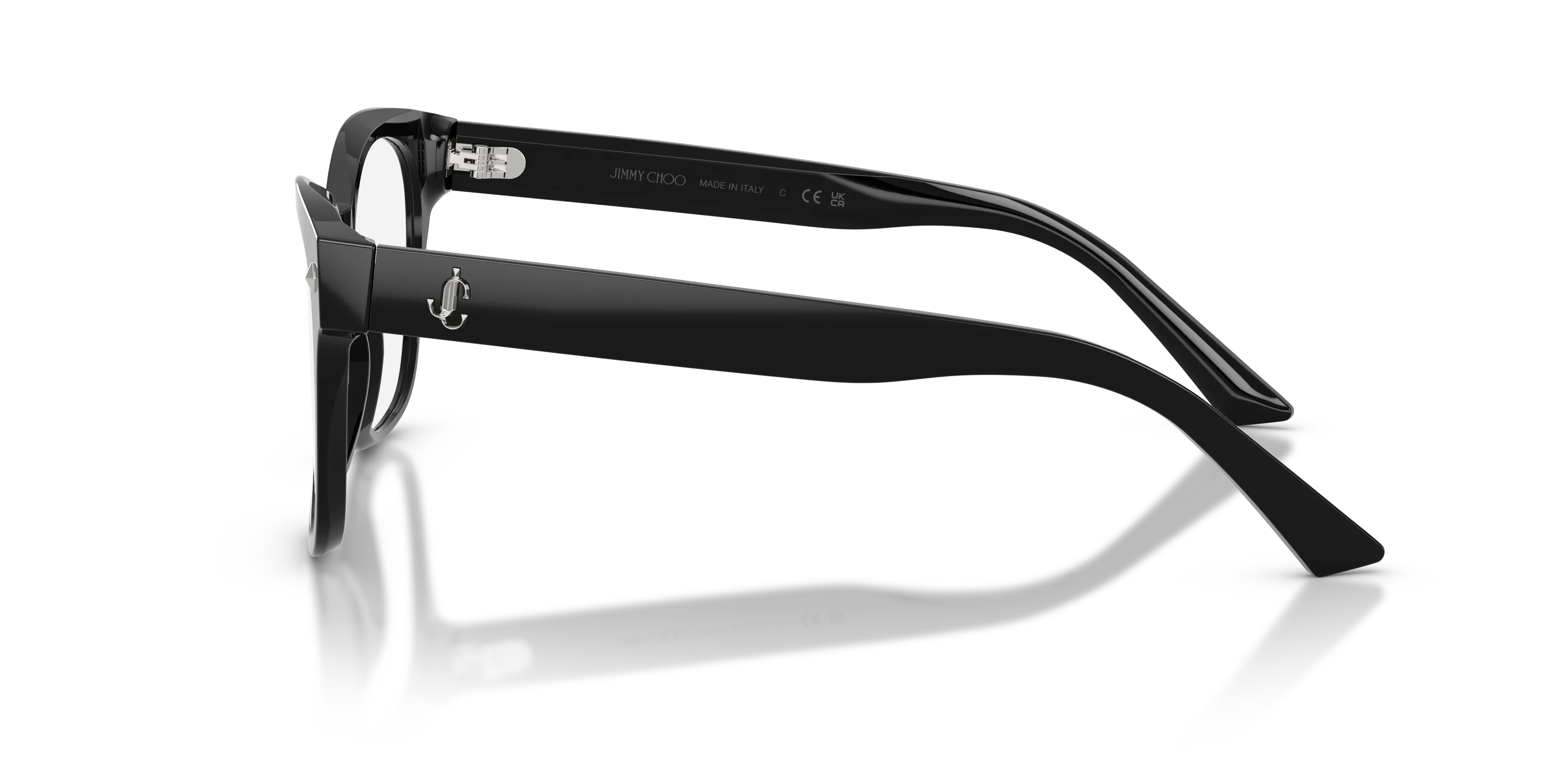 Jimmy Choo JC3056 5017 Montature da vista Acetato Nero Trasparente Squadrata Normale - immagine 4