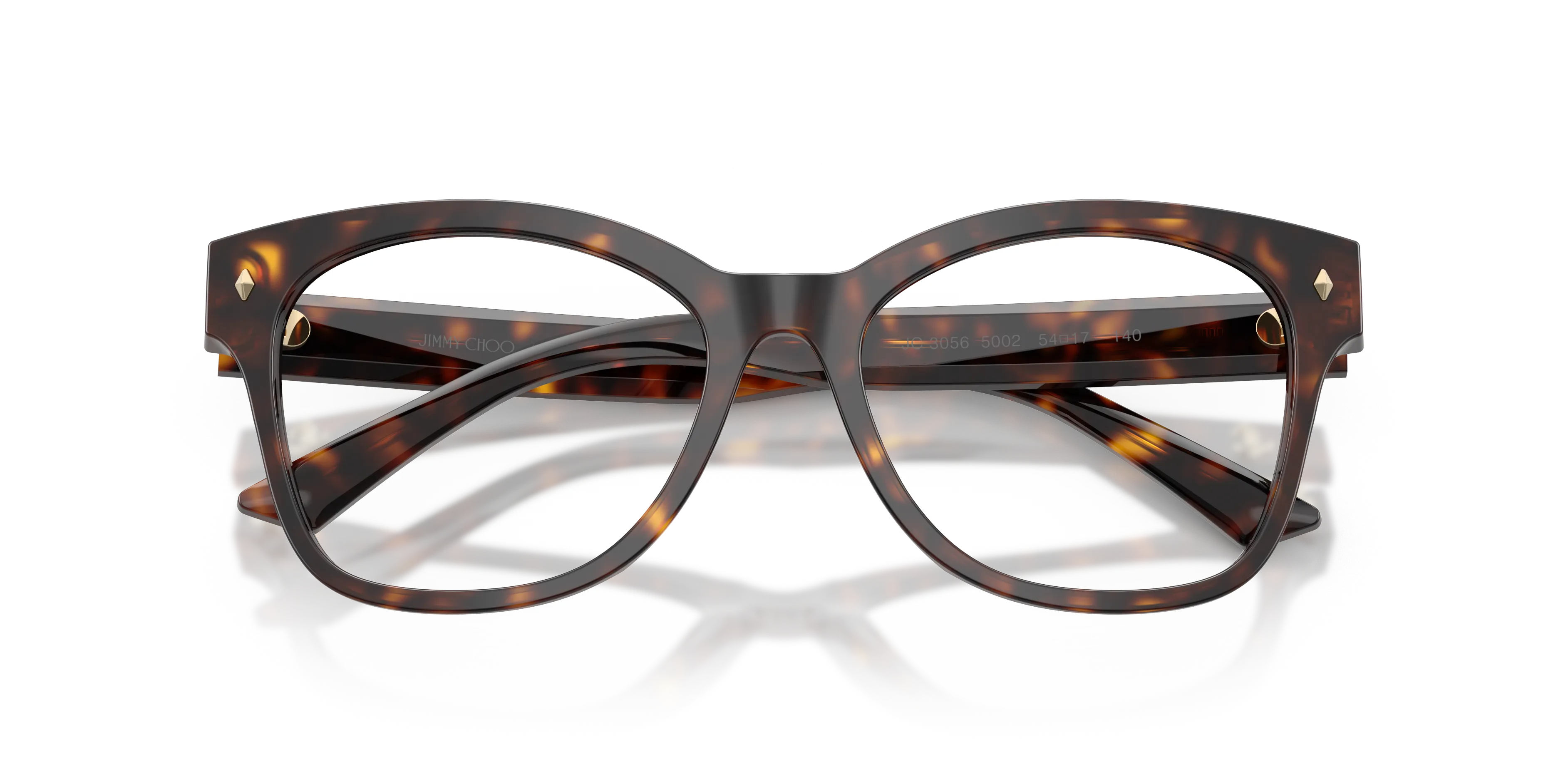 Jimmy Choo JC3056 5002 Montature da vista Acetato Tartaruga Trasparente Squadrata Normale - immagine 2