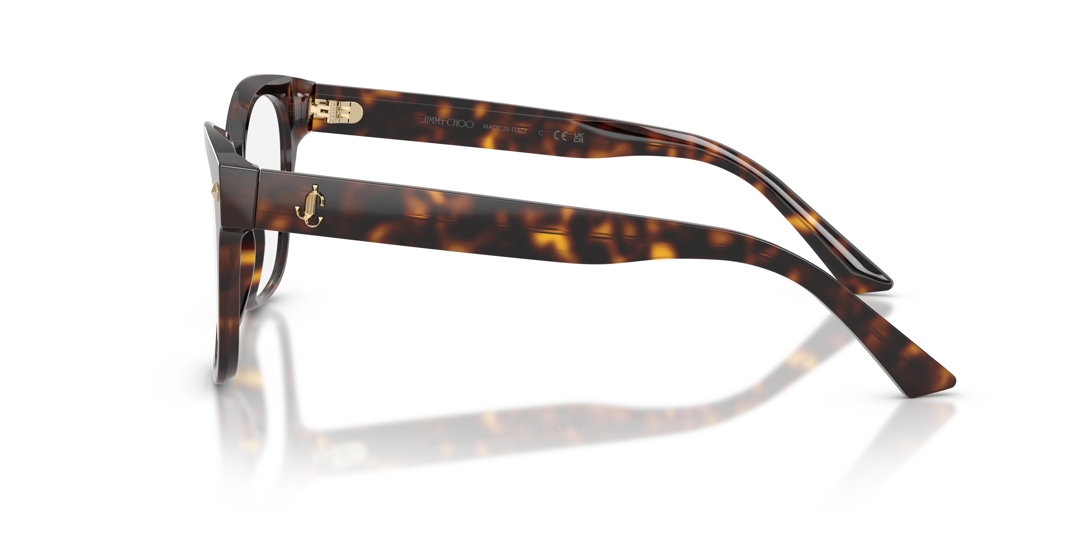 Jimmy Choo JC3056 5002 Montature da vista Acetato Tartaruga Trasparente Squadrata Normale - immagine 4