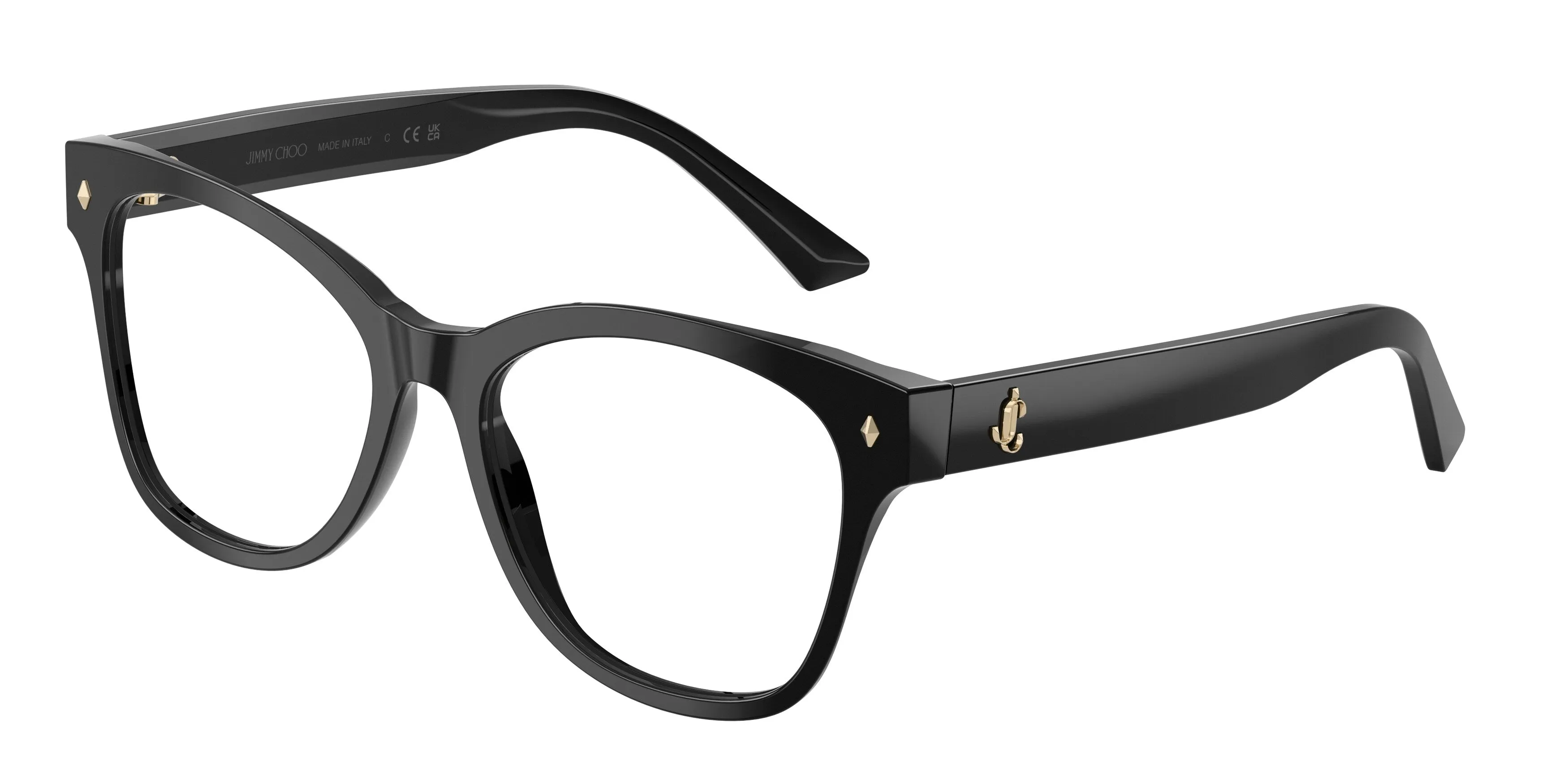 Jimmy Choo JC3056 5000 Montature da vista Acetato Nero Trasparente Squadrata Normale - immagine 1