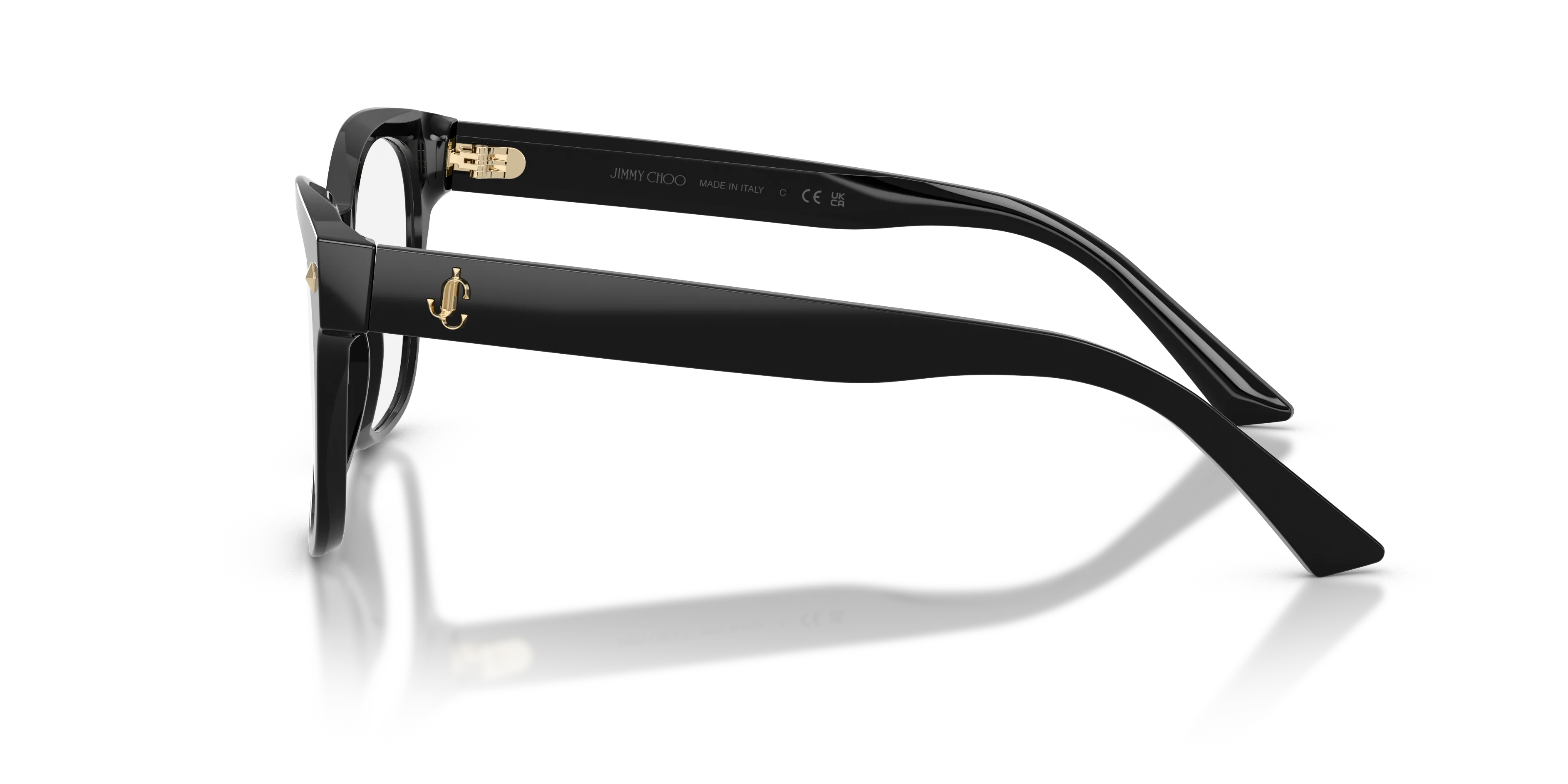 Jimmy Choo JC3056 5000 Montature da vista Acetato Nero Trasparente Squadrata Normale - immagine 4