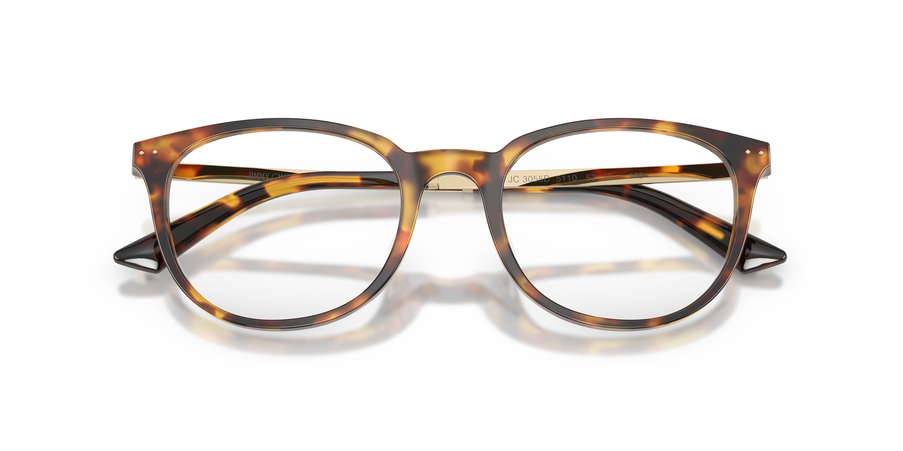 Jimmy Choo JC3055D 5110 Montature da vista Acetato Tartaruga Trasparente Pantos Normale - immagine 2