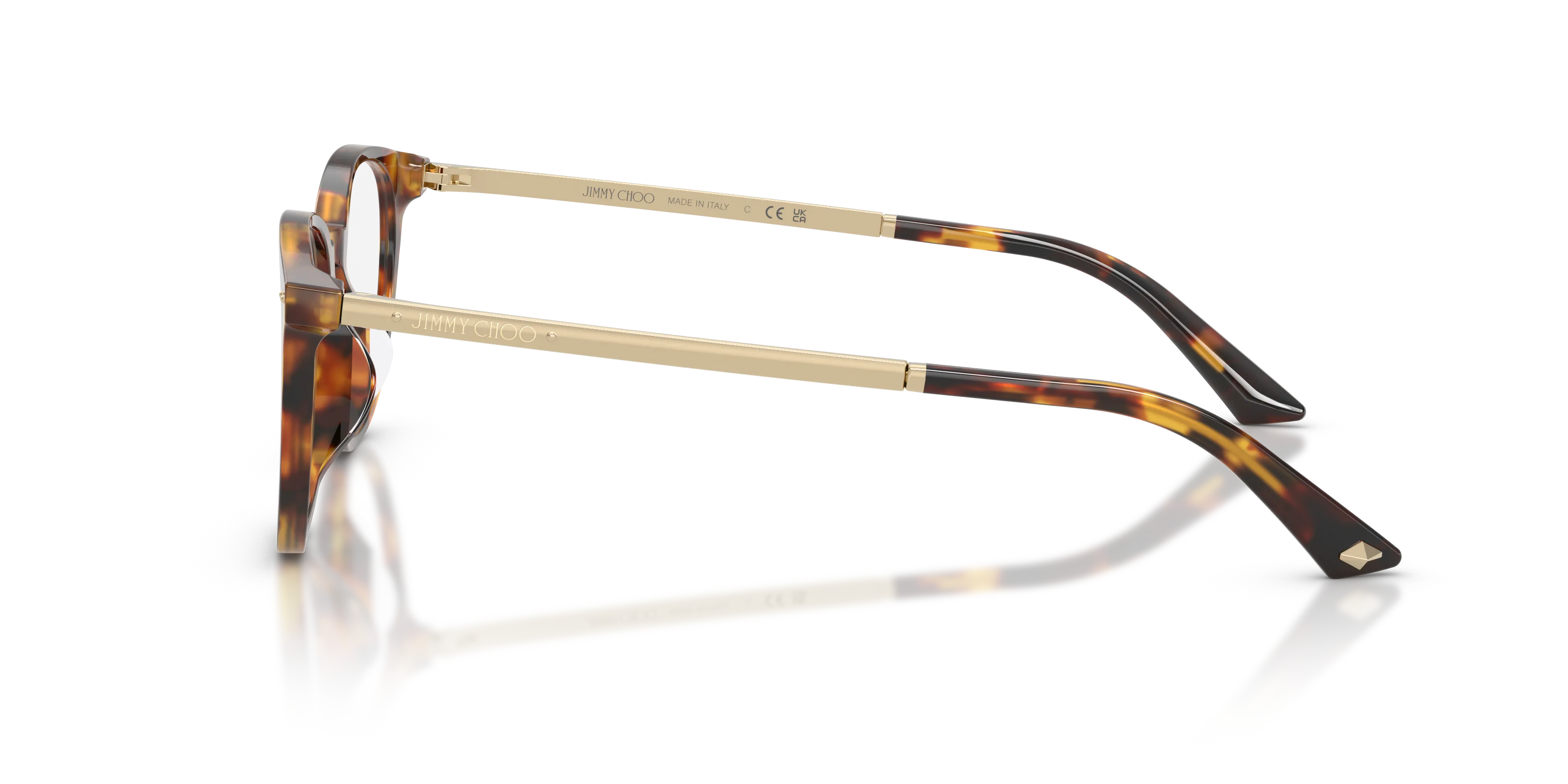 Jimmy Choo JC3055D 5110 Montature da vista Acetato Tartaruga Trasparente Pantos Normale - immagine 4