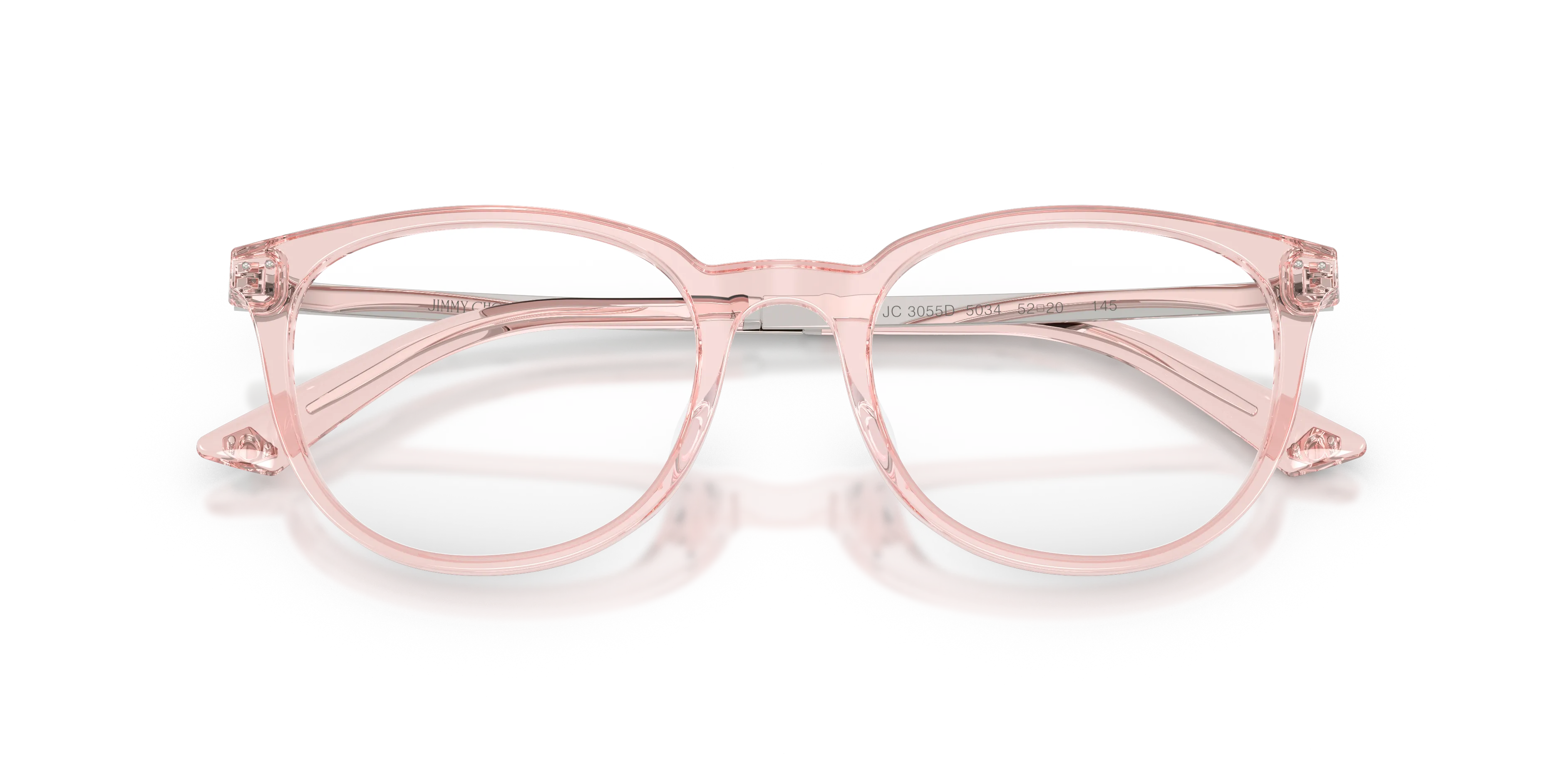 Jimmy Choo JC3055D 5034 Montature da vista Acetato Rosa Trasparente Pantos Normale - immagine 2