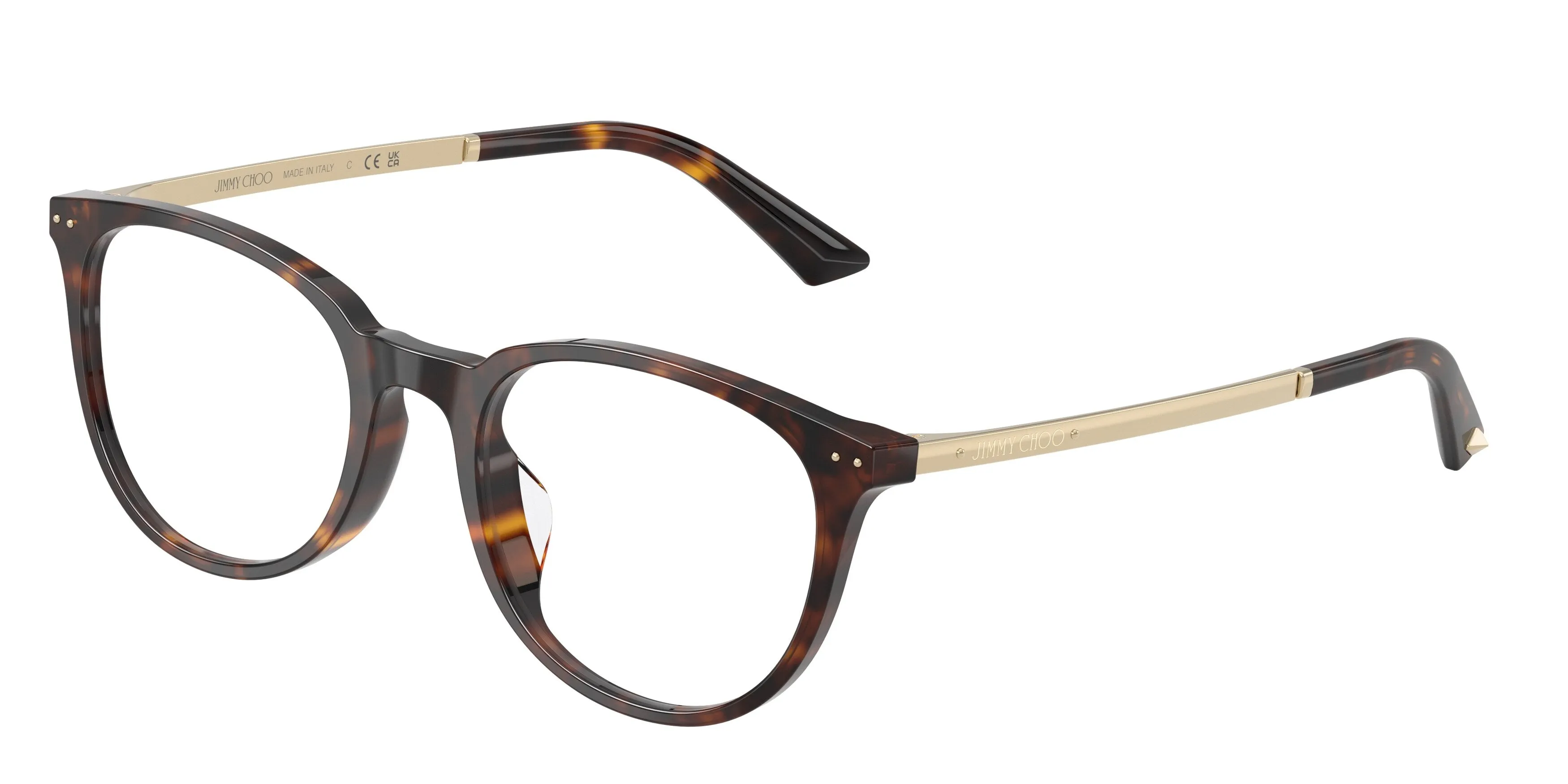 Jimmy Choo JC3055D 5002 Montature da vista Acetato Tartaruga Trasparente Pantos Normale - immagine 1