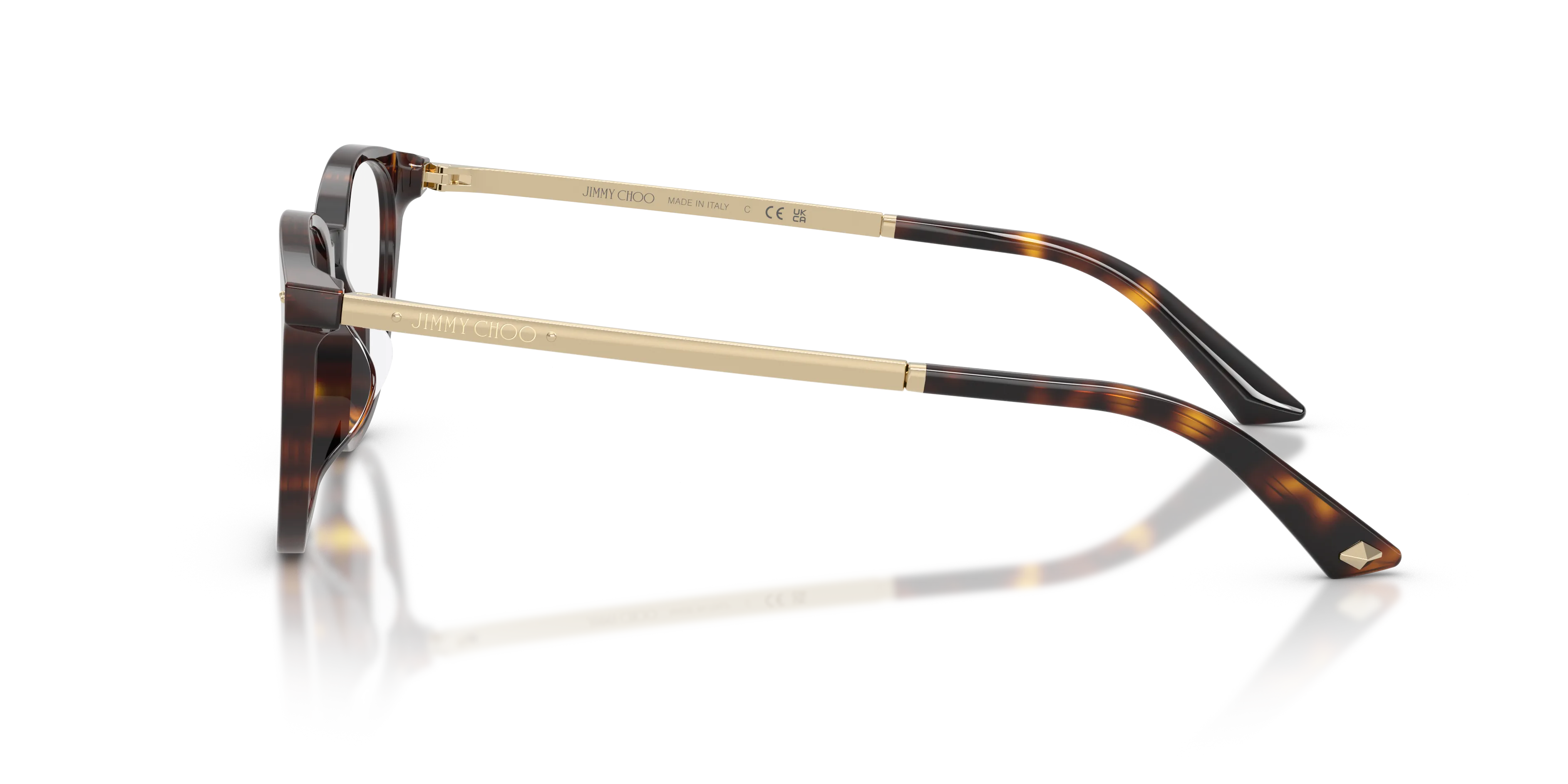 Jimmy Choo JC3055D 5002 Montature da vista Acetato Tartaruga Trasparente Pantos Normale - immagine 4