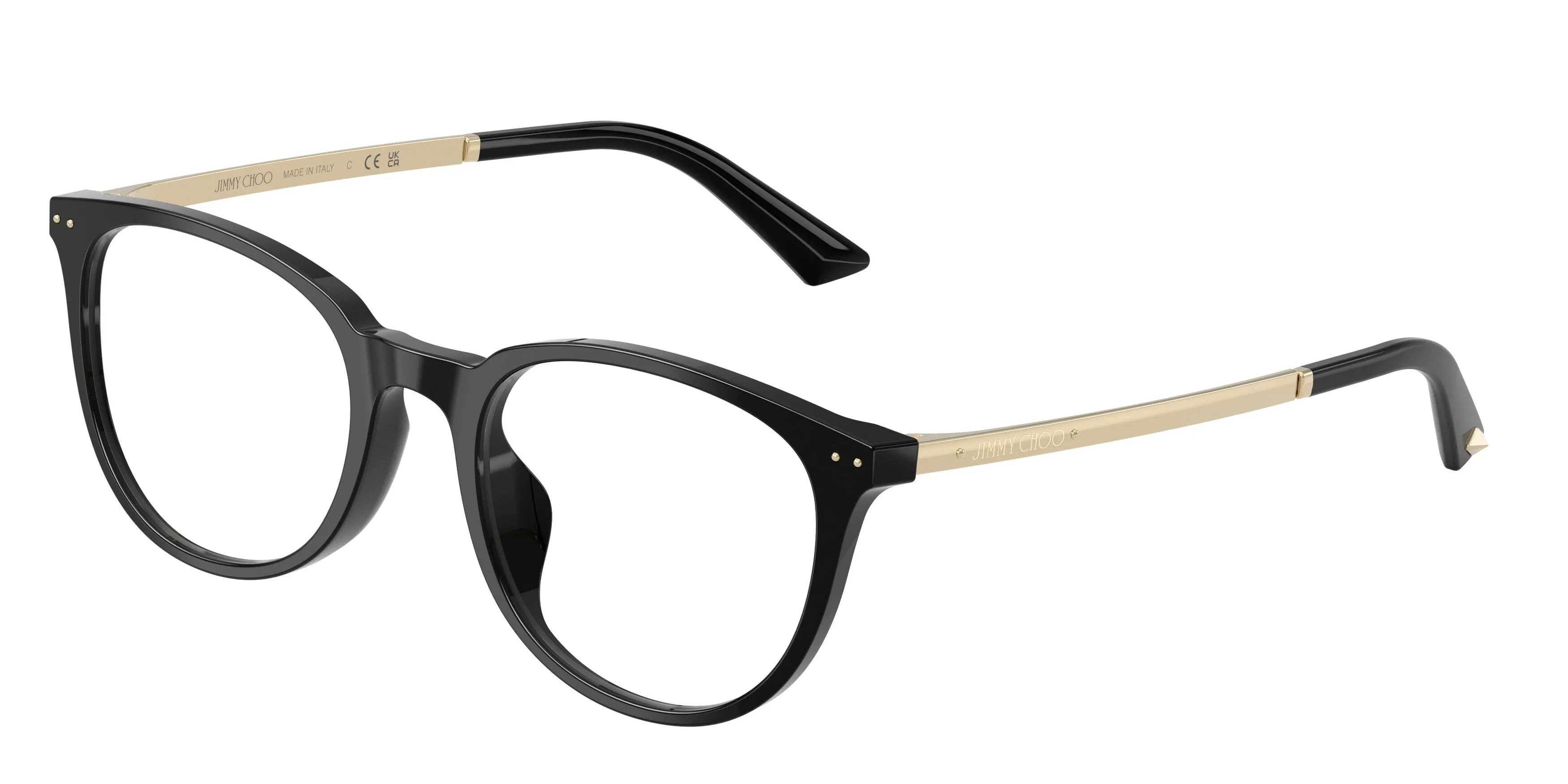 Jimmy Choo JC3055D 5000 Montature da vista Acetato Nero Trasparente Pantos Normale - immagine 1