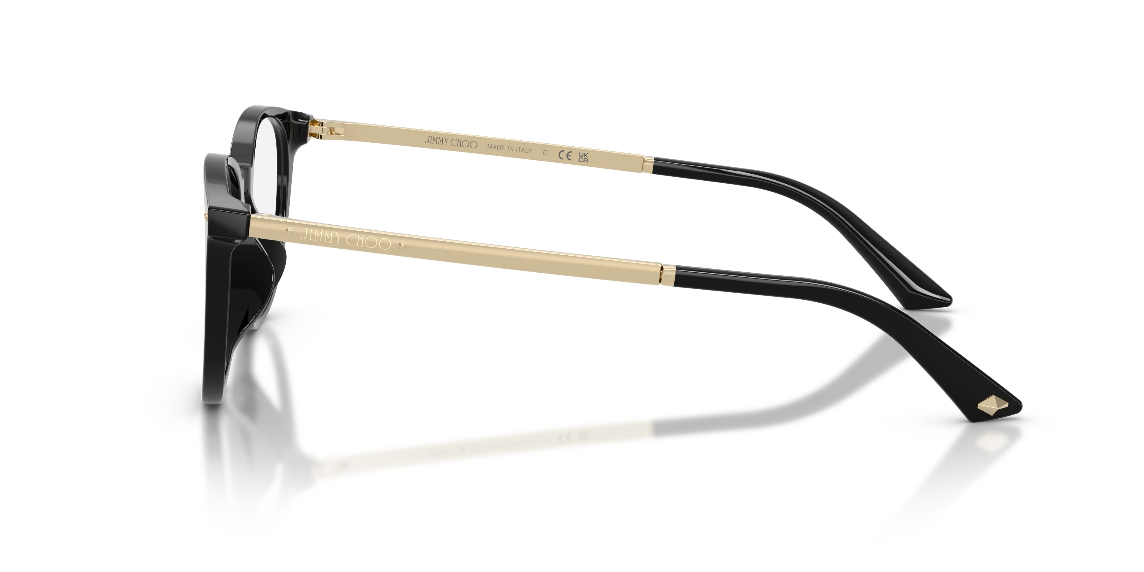 Jimmy Choo JC3055D 5000 Montature da vista Acetato Nero Trasparente Pantos Normale - immagine 4