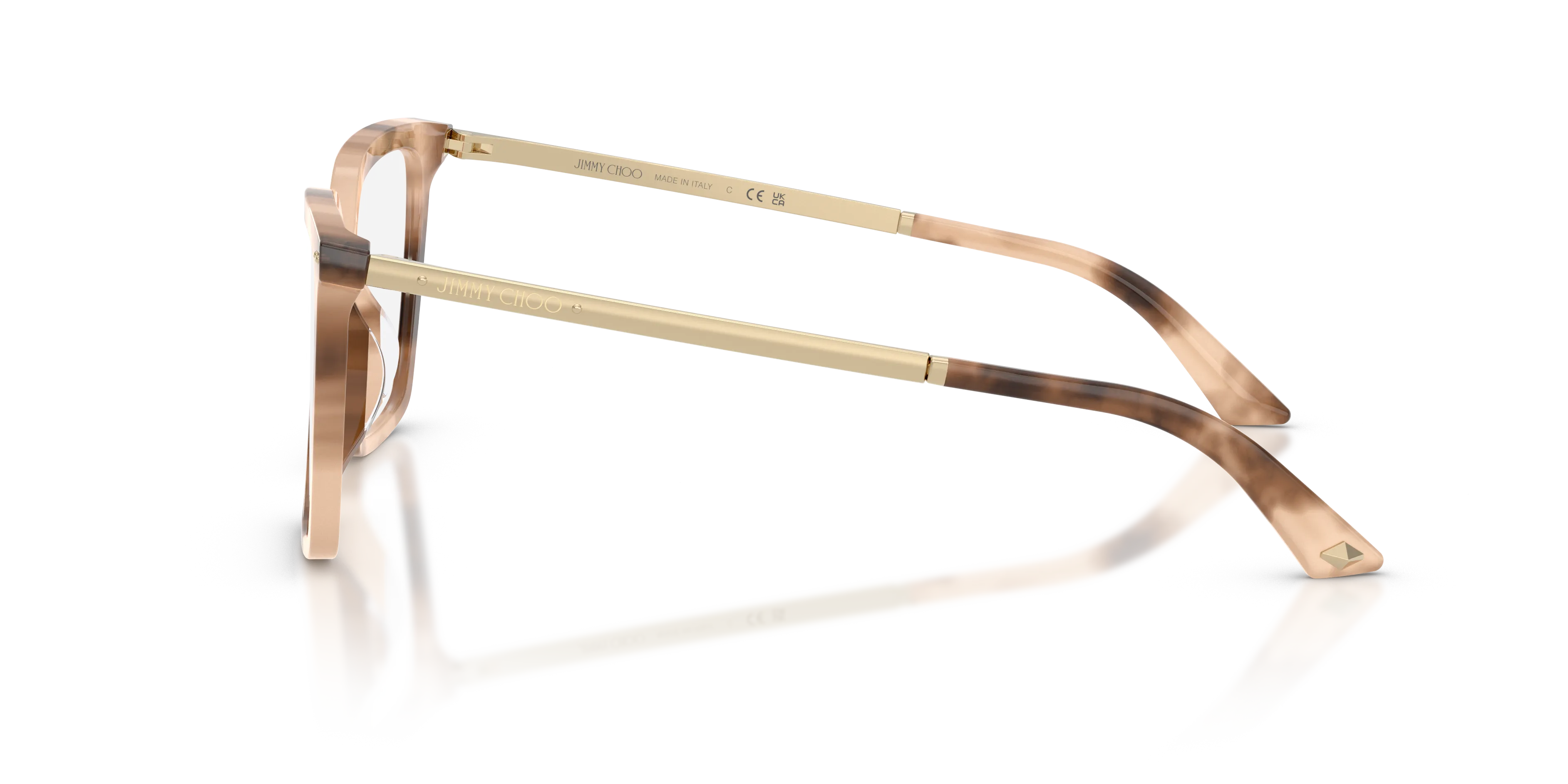 Jimmy Choo JC3054U 5097 Montature da vista Acetato Tartaruga Trasparente Cat Eye Normale - immagine 4