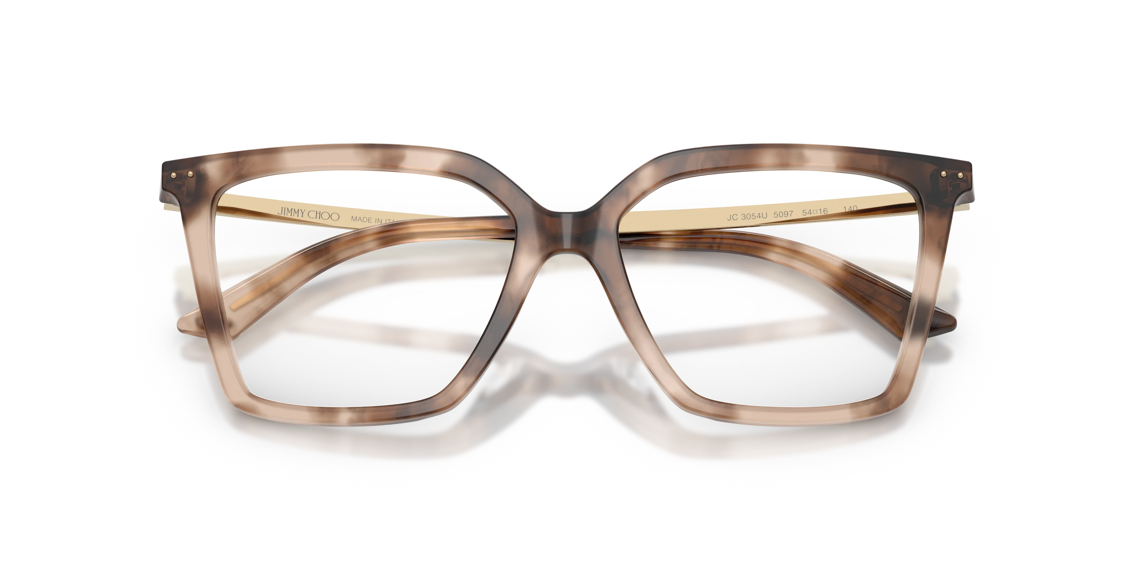 Jimmy Choo JC3054U 5097 Montature da vista Acetato Tartaruga Trasparente Cat Eye Normale - immagine 2