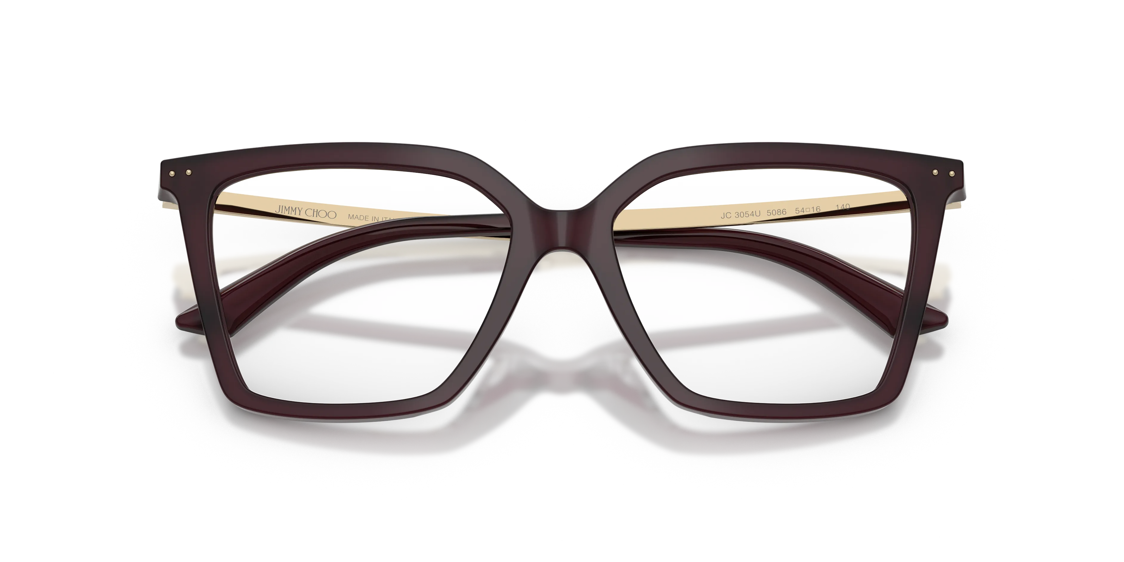 Jimmy Choo JC3054U 5086 Montature da vista Acetato Viola Trasparente Cat Eye Normale - immagine 2