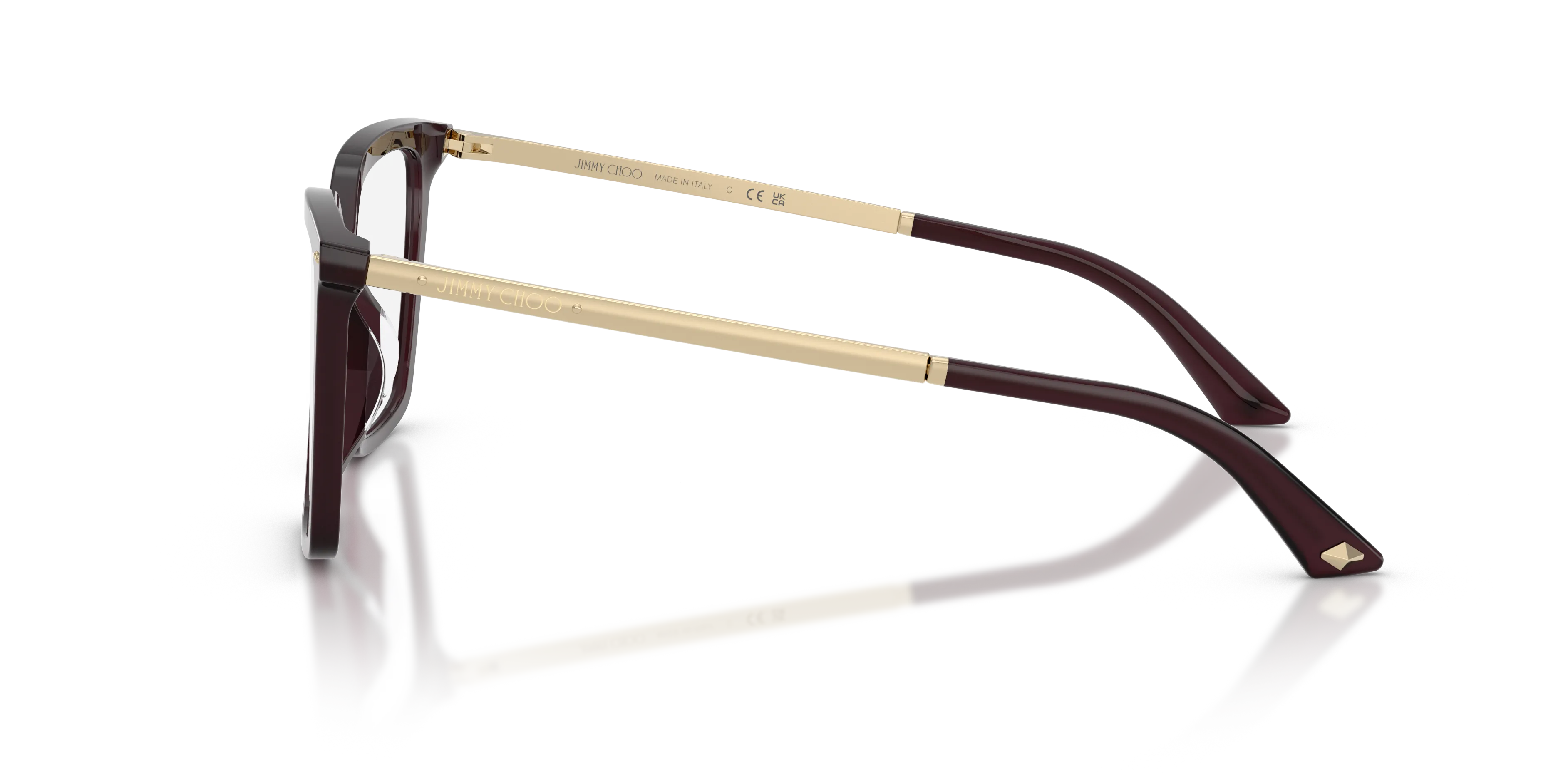 Jimmy Choo JC3054U 5086 Montature da vista Acetato Viola Trasparente Cat Eye Normale - immagine 4