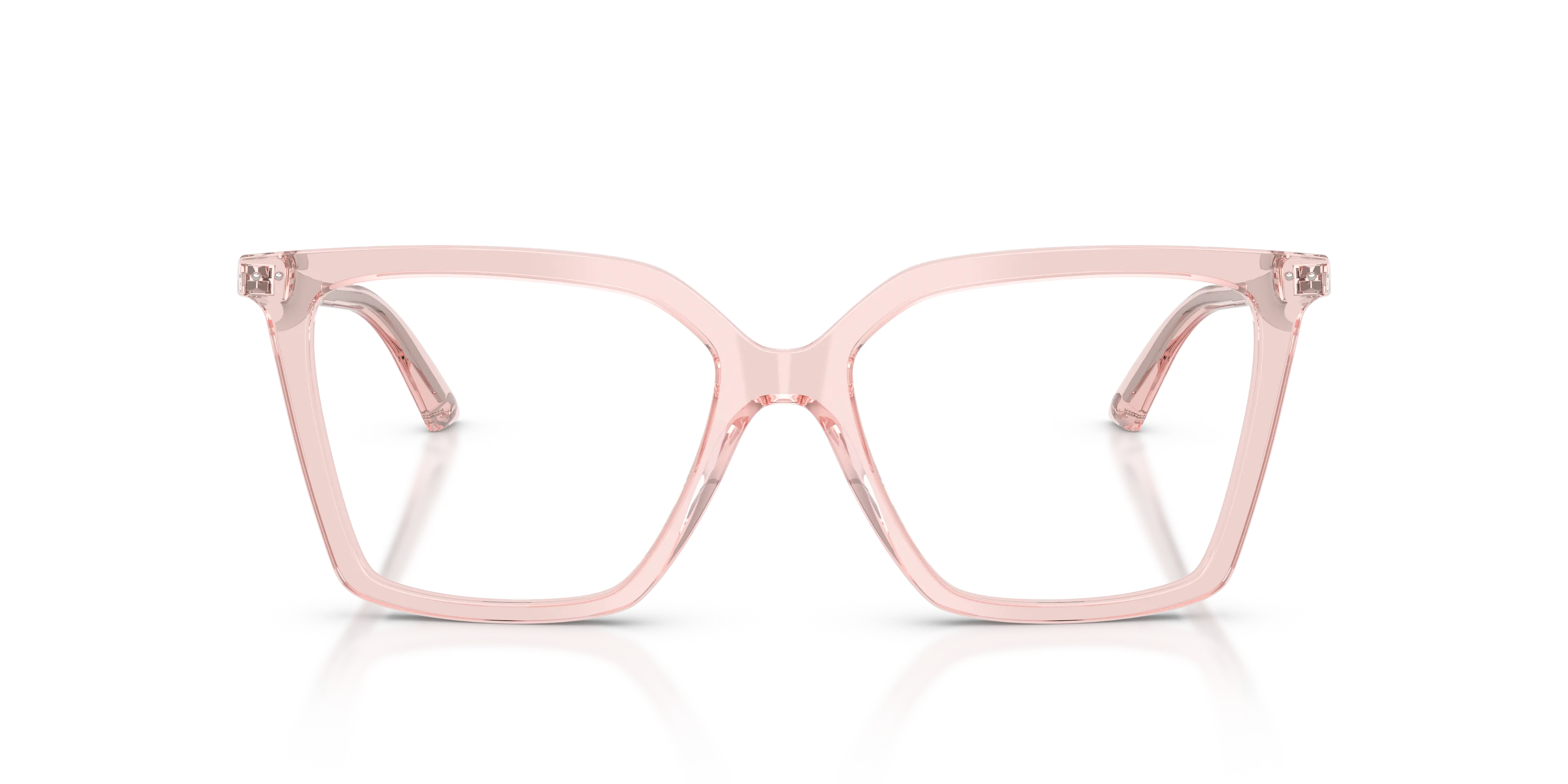 Jimmy Choo JC3054U 5034 Montature da vista Acetato Rosa Trasparente Cat Eye Normale - immagine 3