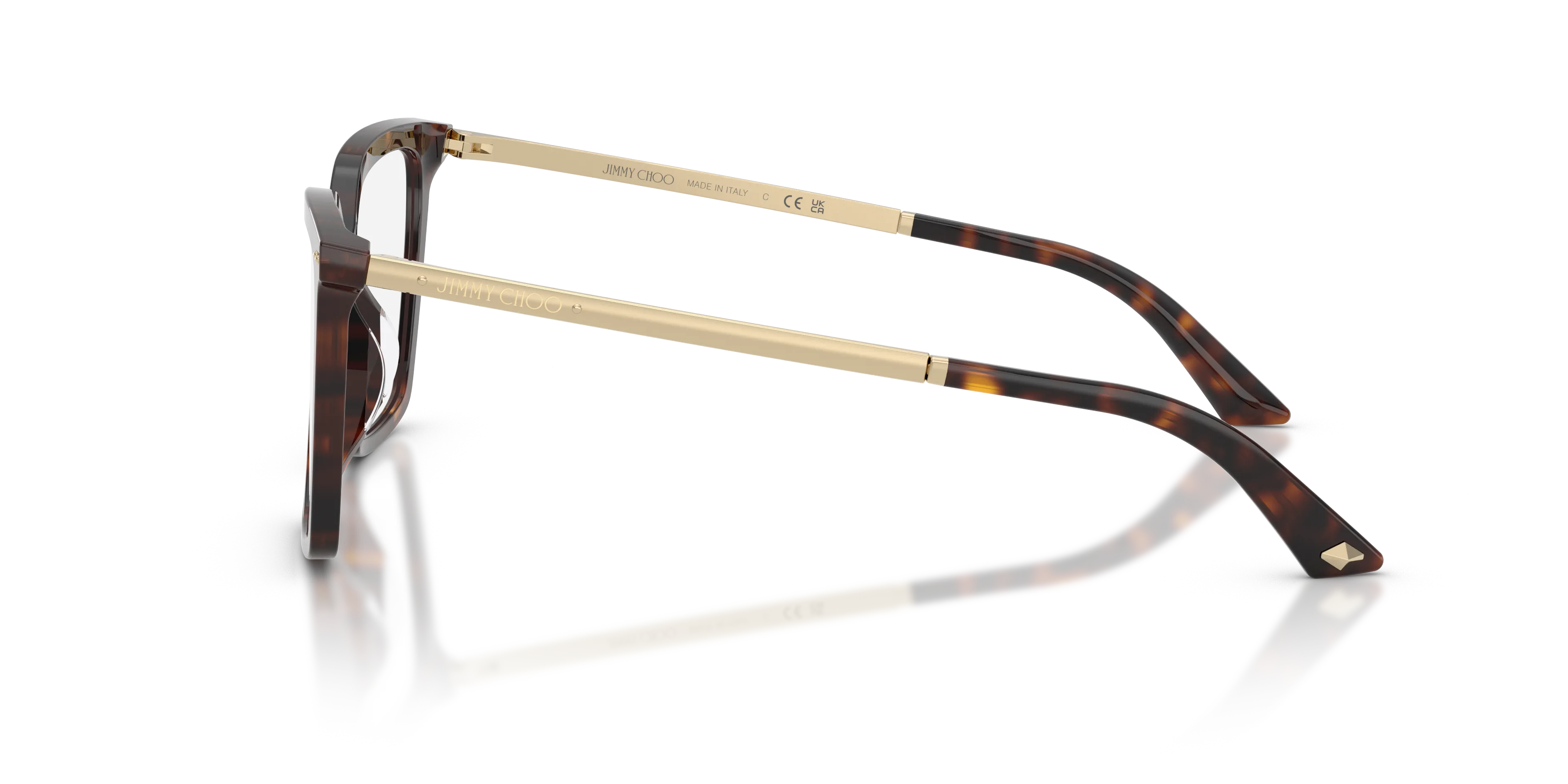Jimmy Choo JC3054U 5002 Montature da vista Acetato Tartaruga Trasparente Cat Eye Normale - immagine 4