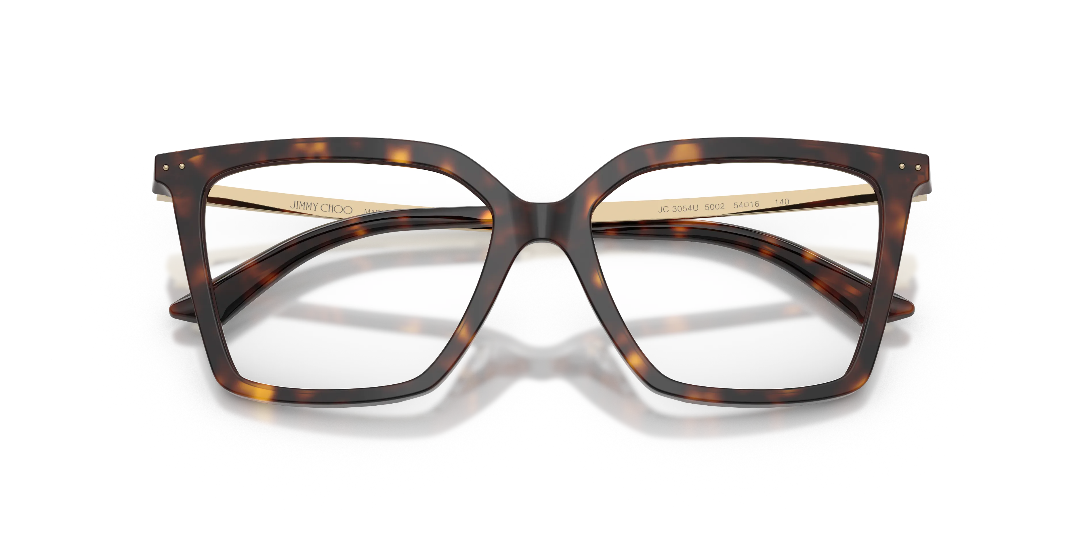 Jimmy Choo JC3054U 5002 Montature da vista Acetato Tartaruga Trasparente Cat Eye Normale - immagine 2