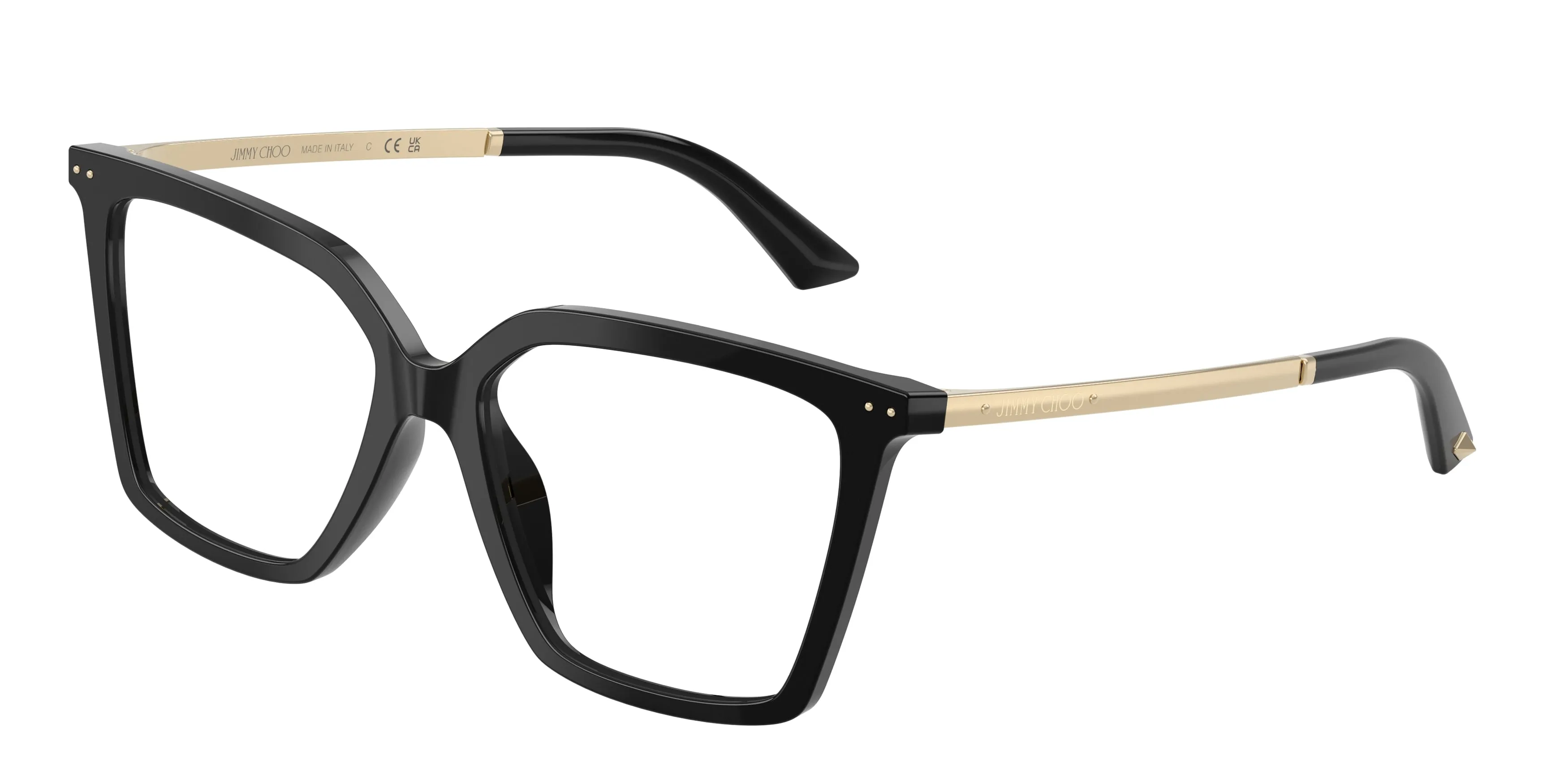 Jimmy Choo JC3054U 5000 Montature da vista Acetato Nero Trasparente Cat Eye Normale - immagine 1
