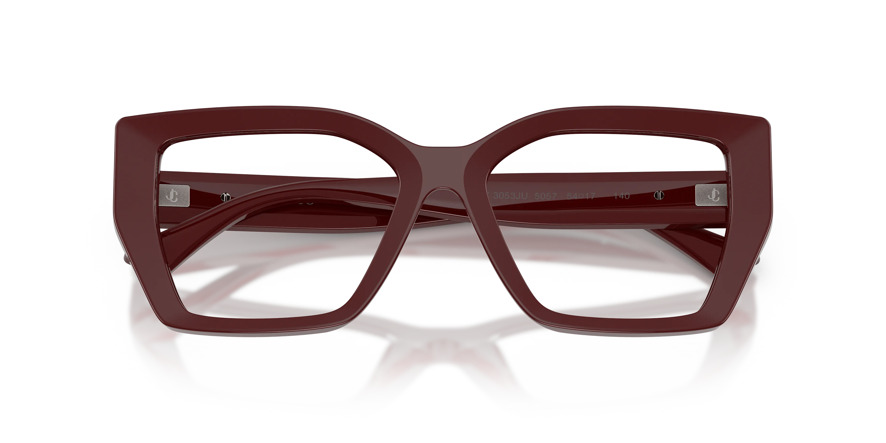Jimmy Choo JC3053JU 5057 Montature da vista Acetato Rosso Trasparente Geometrica Normale - immagine 2
