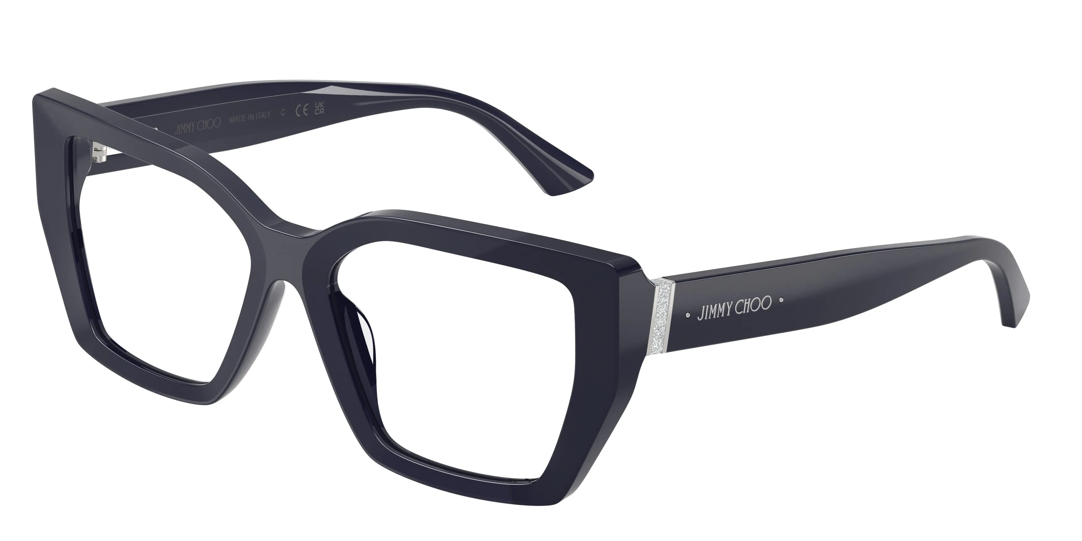 Jimmy Choo JC3053JU 5016 Montature da vista Acetato Blu Trasparente Geometrica Normale - immagine 1