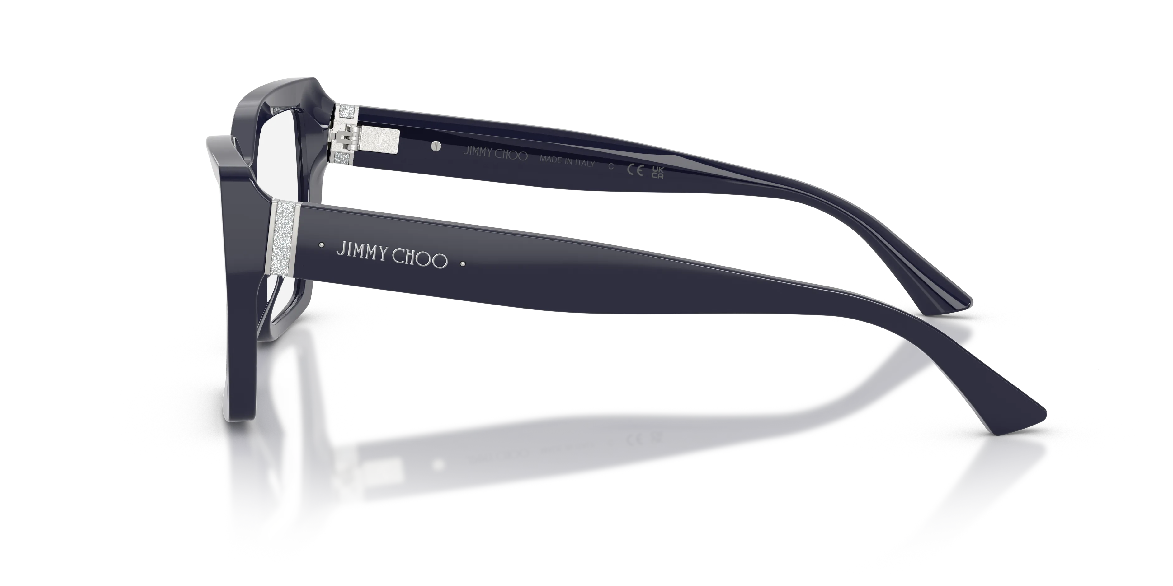 Jimmy Choo JC3053JU 5016 Montature da vista Acetato Blu Trasparente Geometrica Normale - immagine 4