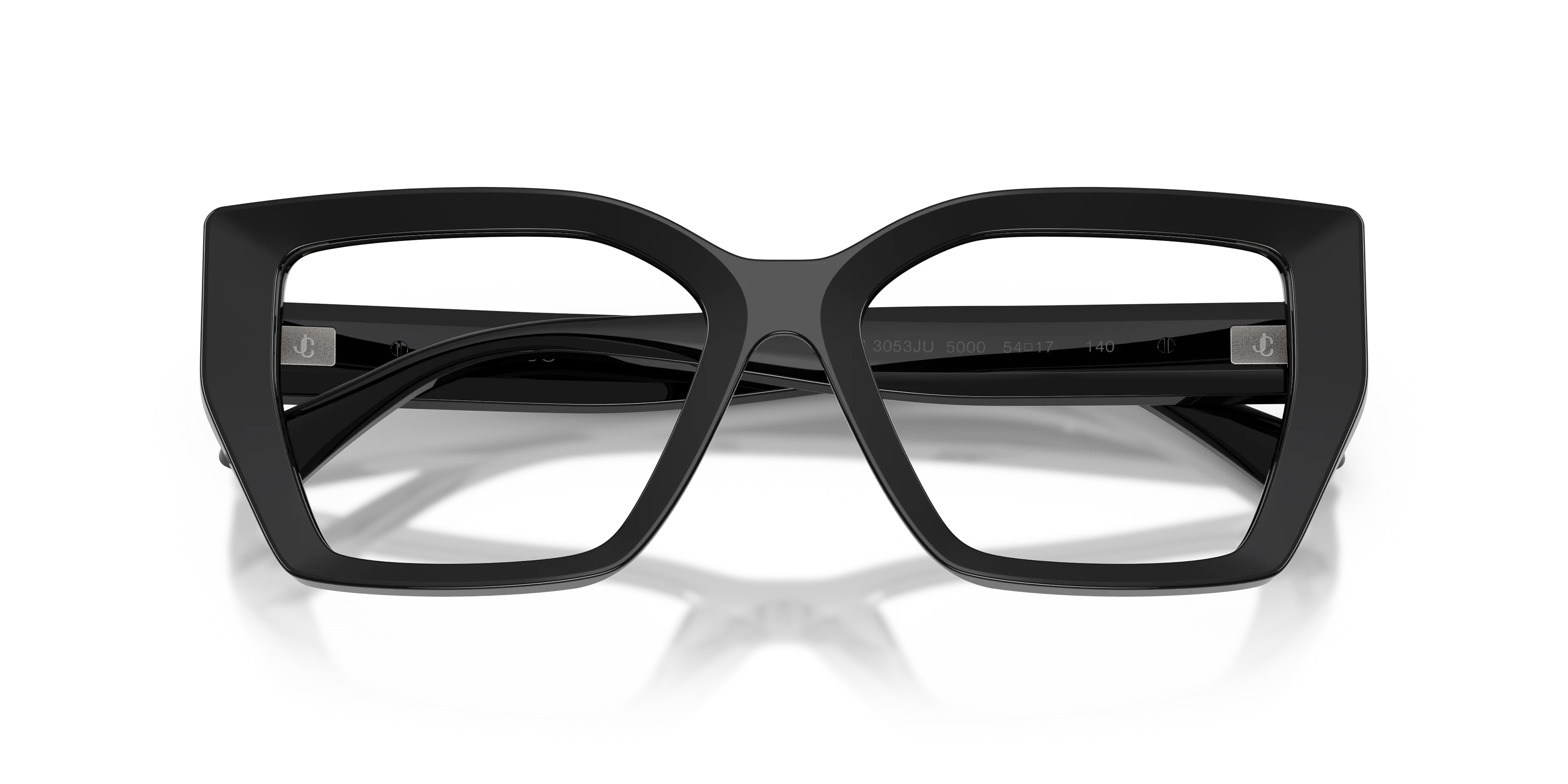 Jimmy Choo JC3053JU 5000 Montature da vista Acetato Nero Trasparente Geometrica Normale - immagine 2