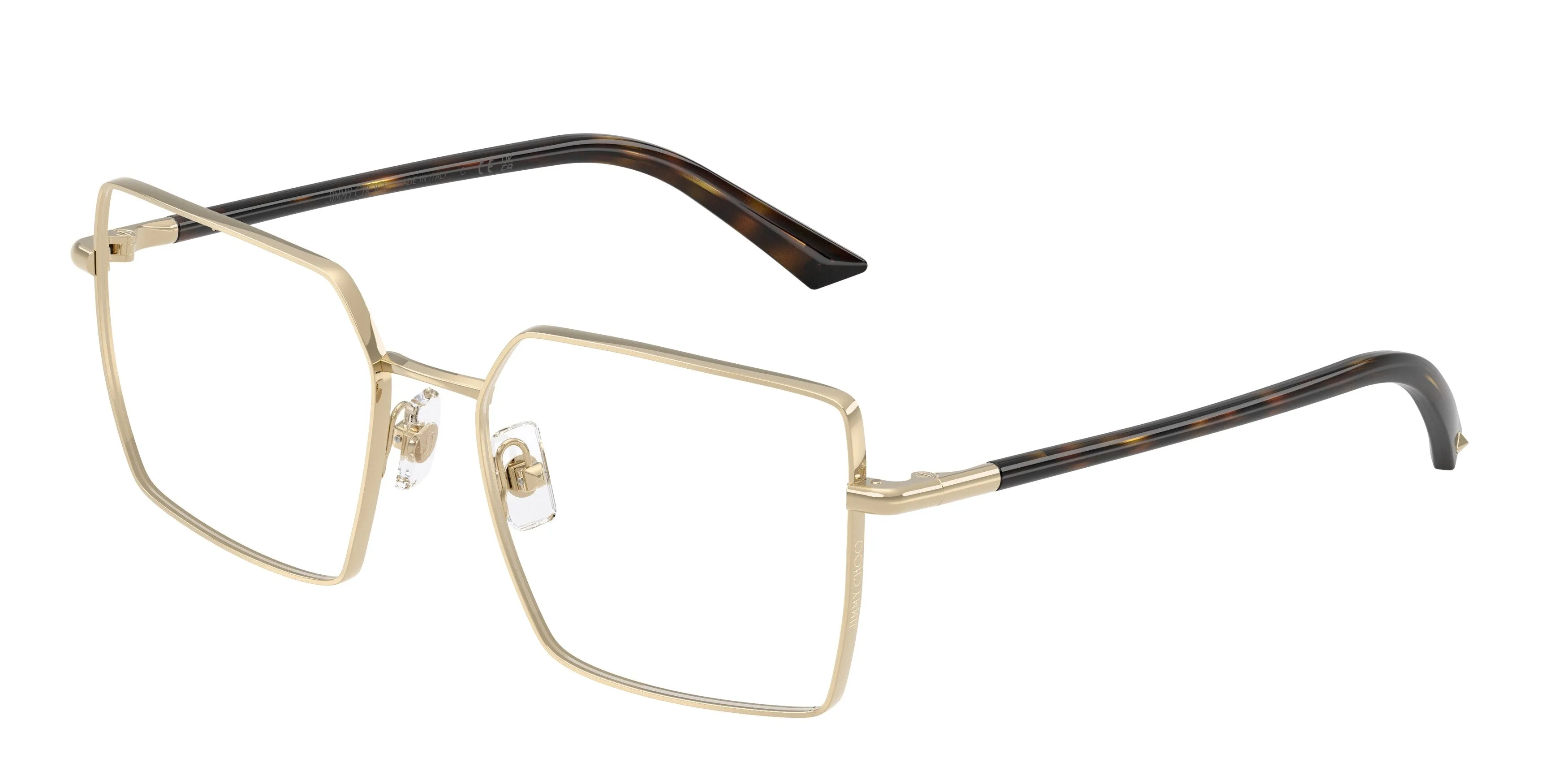Jimmy Choo JC2022 3017 Montature da vista Metallo Oro Trasparente Squadrata Normale - immagine 1