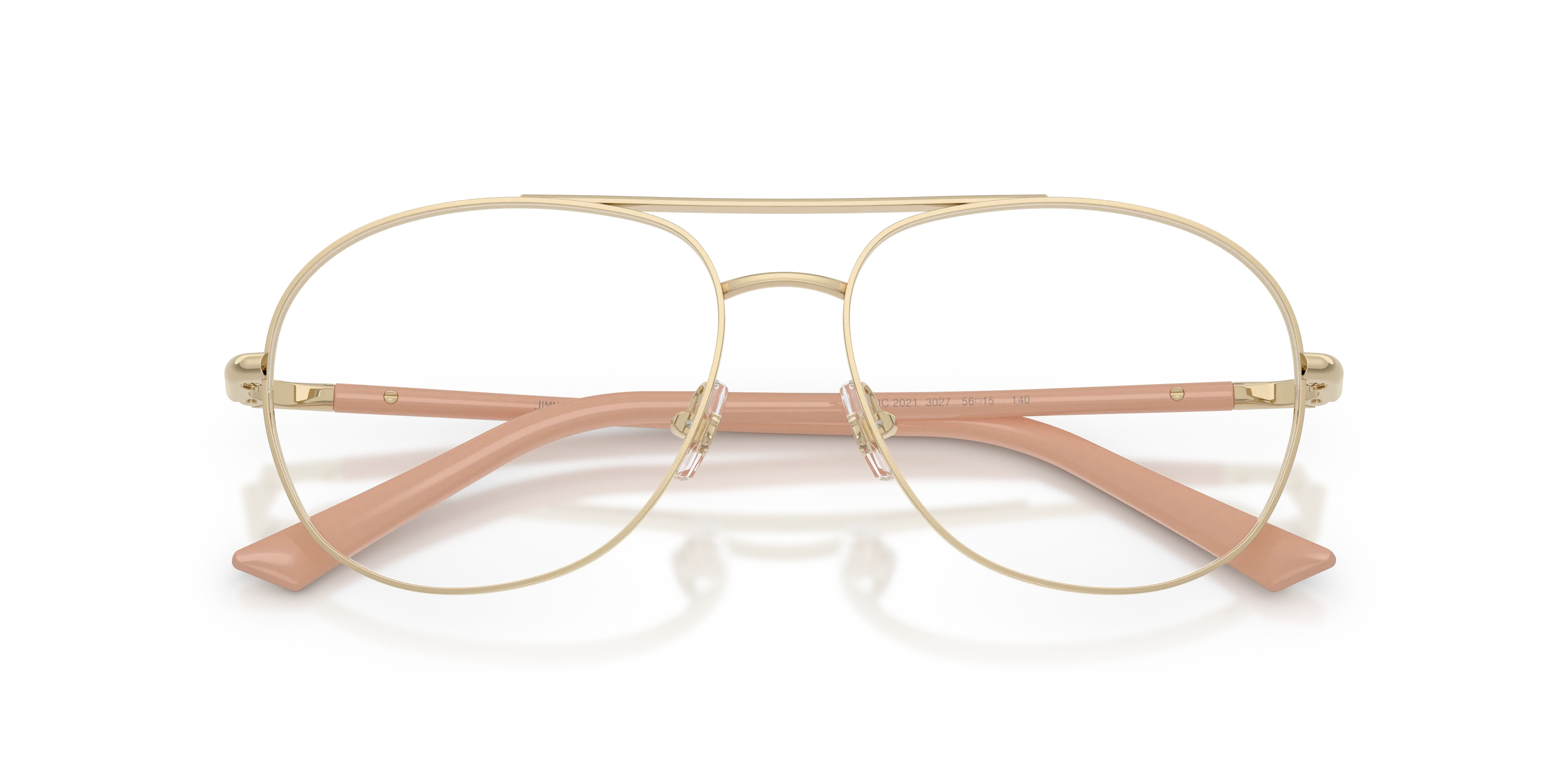 Jimmy Choo JC2021 3027 Montature da vista Metallo Oro Trasparente Pilot Normale - immagine 2
