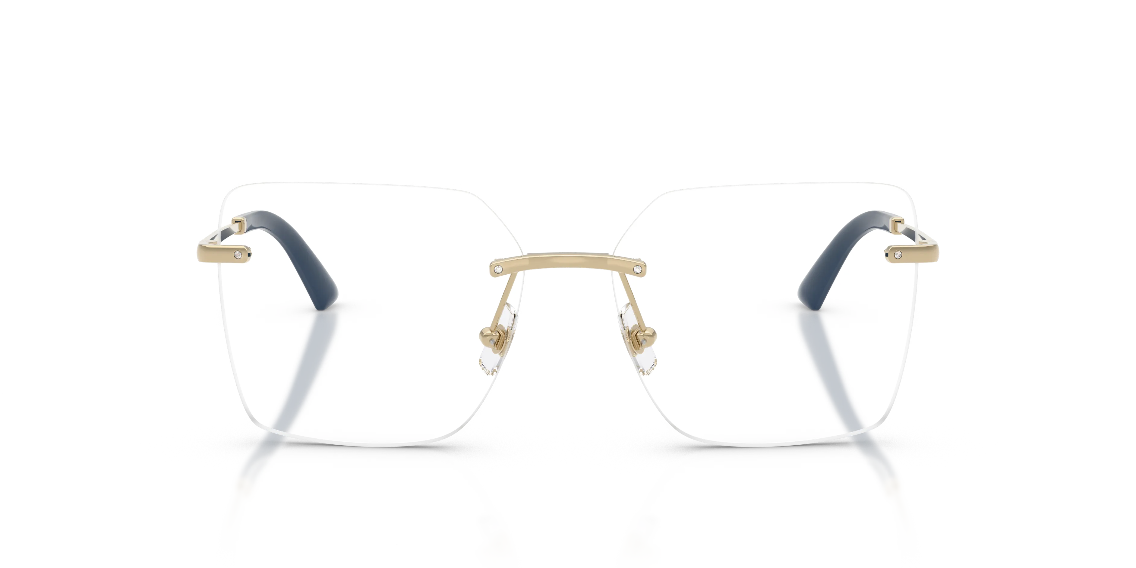 Jimmy Choo JC2020B 3027 Montature da vista Metallo Oro Trasparente Squadrata Normale - immagine 3