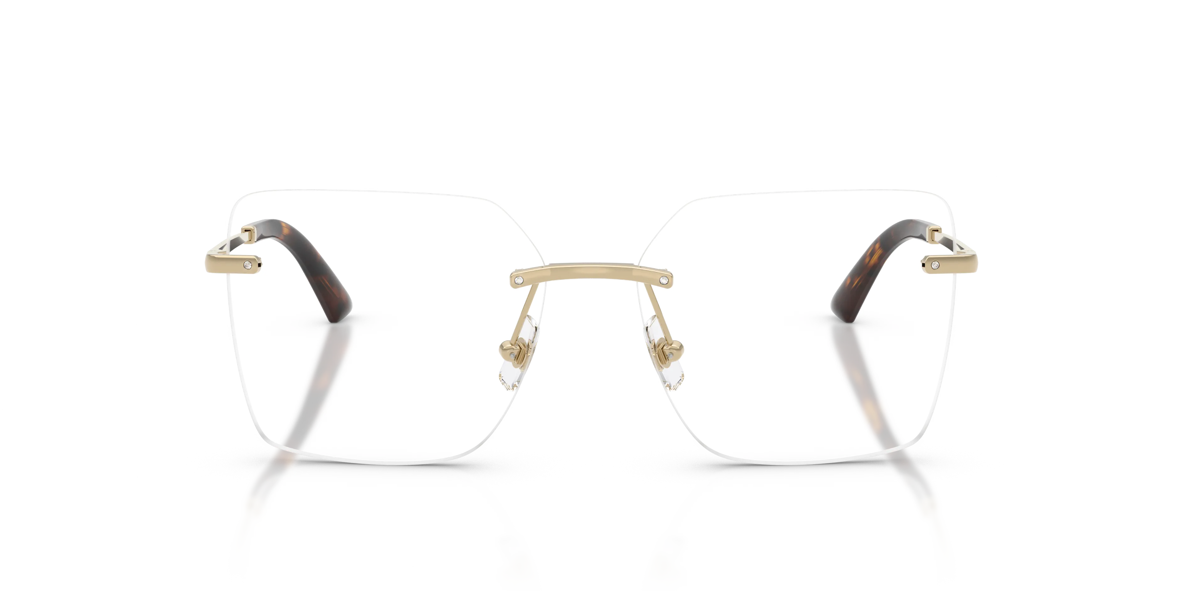 Jimmy Choo JC2020B 3017 Montature da vista Metallo Oro Trasparente Squadrata Normale - immagine 3