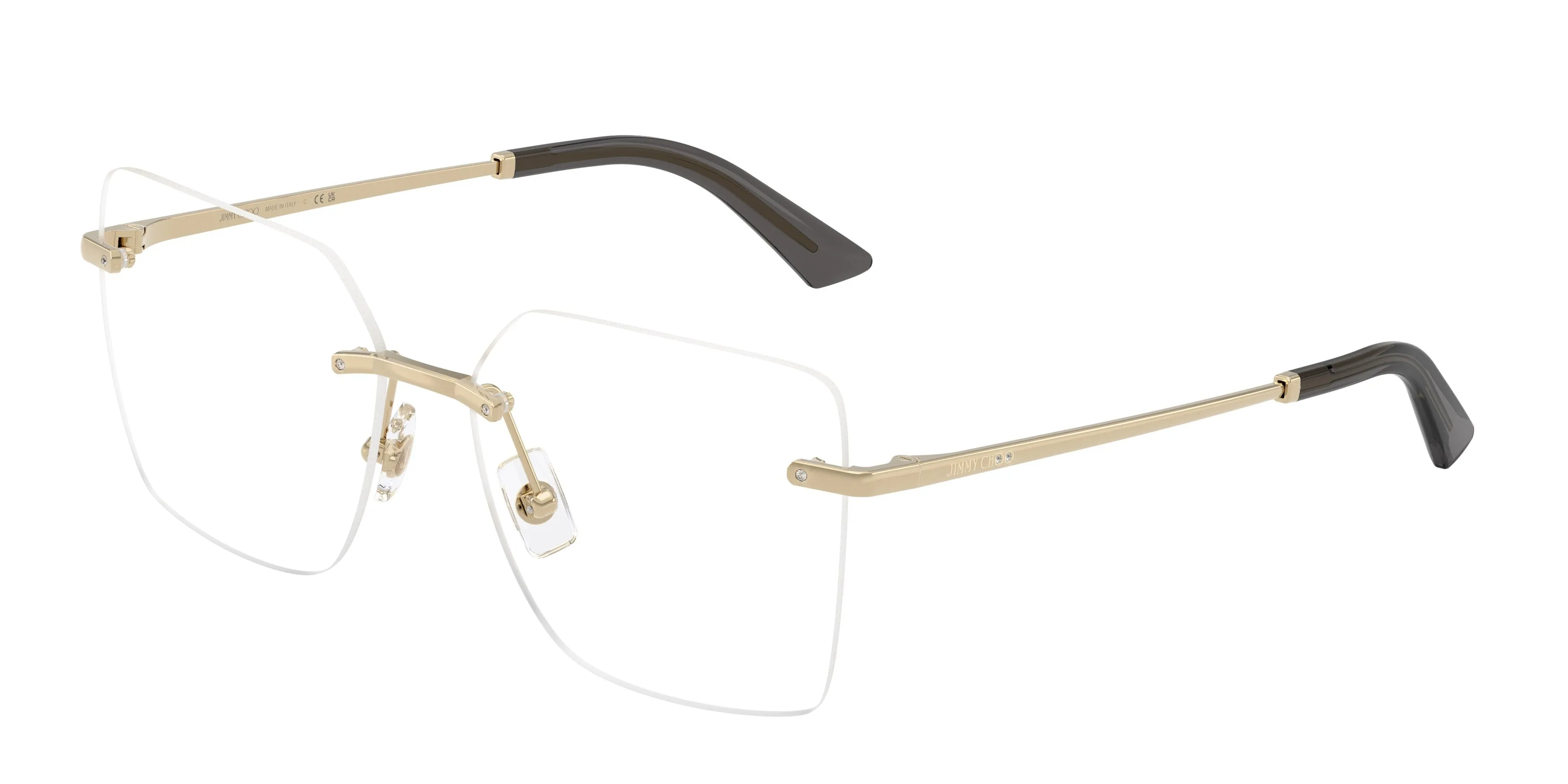 Jimmy Choo JC2020B 3006 Montature da vista Metallo Oro Trasparente Squadrata Normale - immagine 1