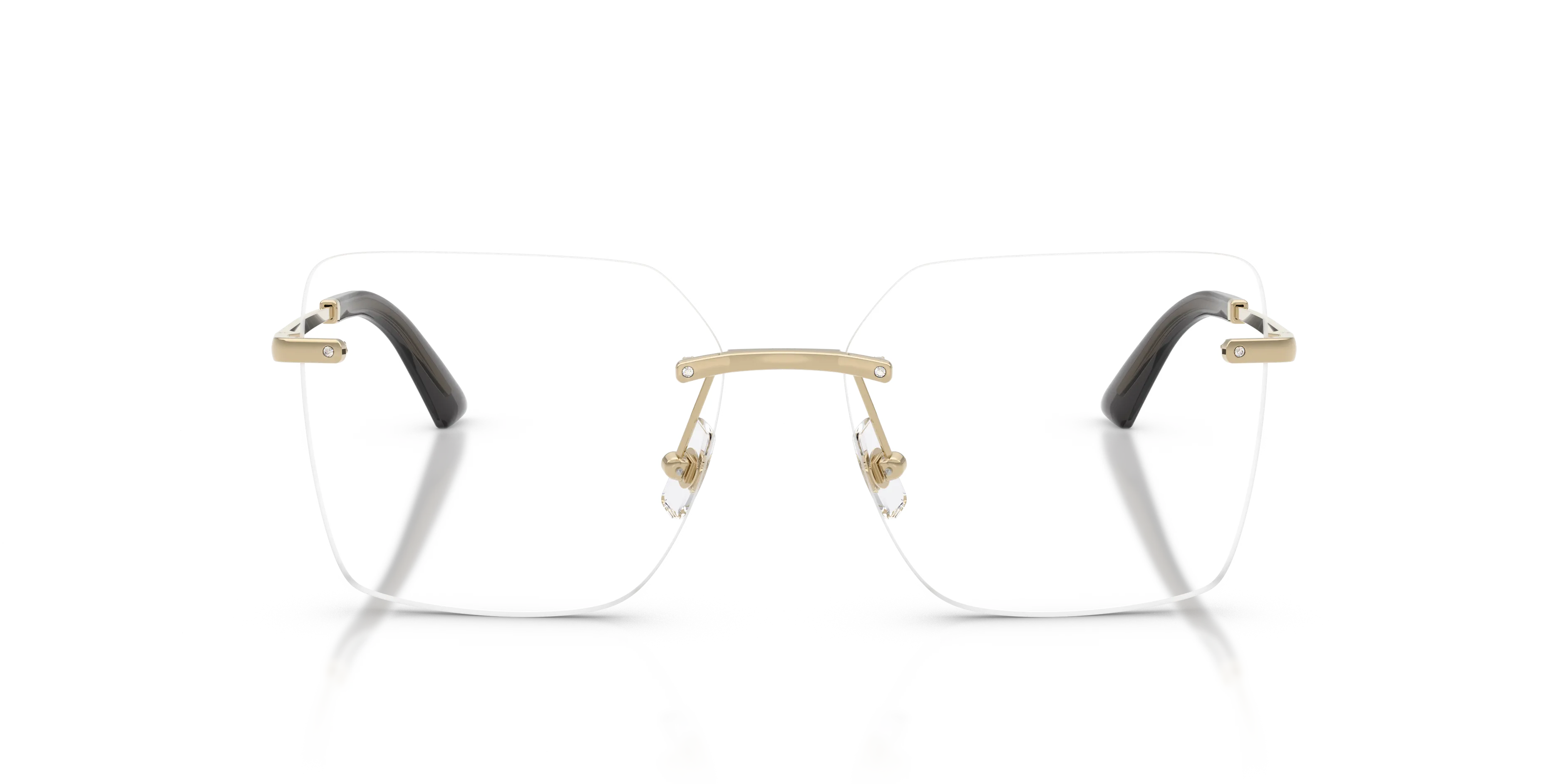 Jimmy Choo JC2020B 3006 Montature da vista Metallo Oro Trasparente Squadrata Normale - immagine 3