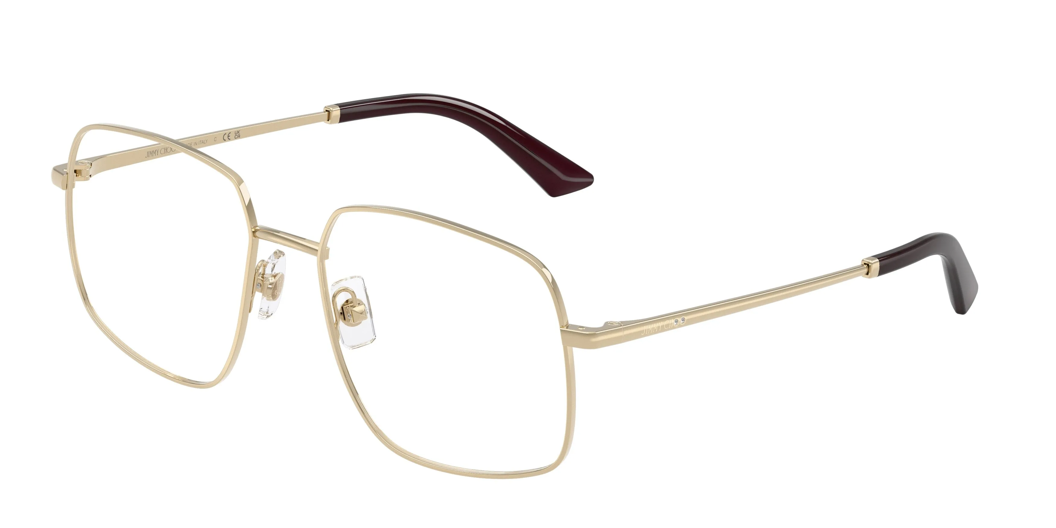 Jimmy Choo JC2019B 3017 Montature da vista Metallo Oro Trasparente Squadrata Normale - immagine 1