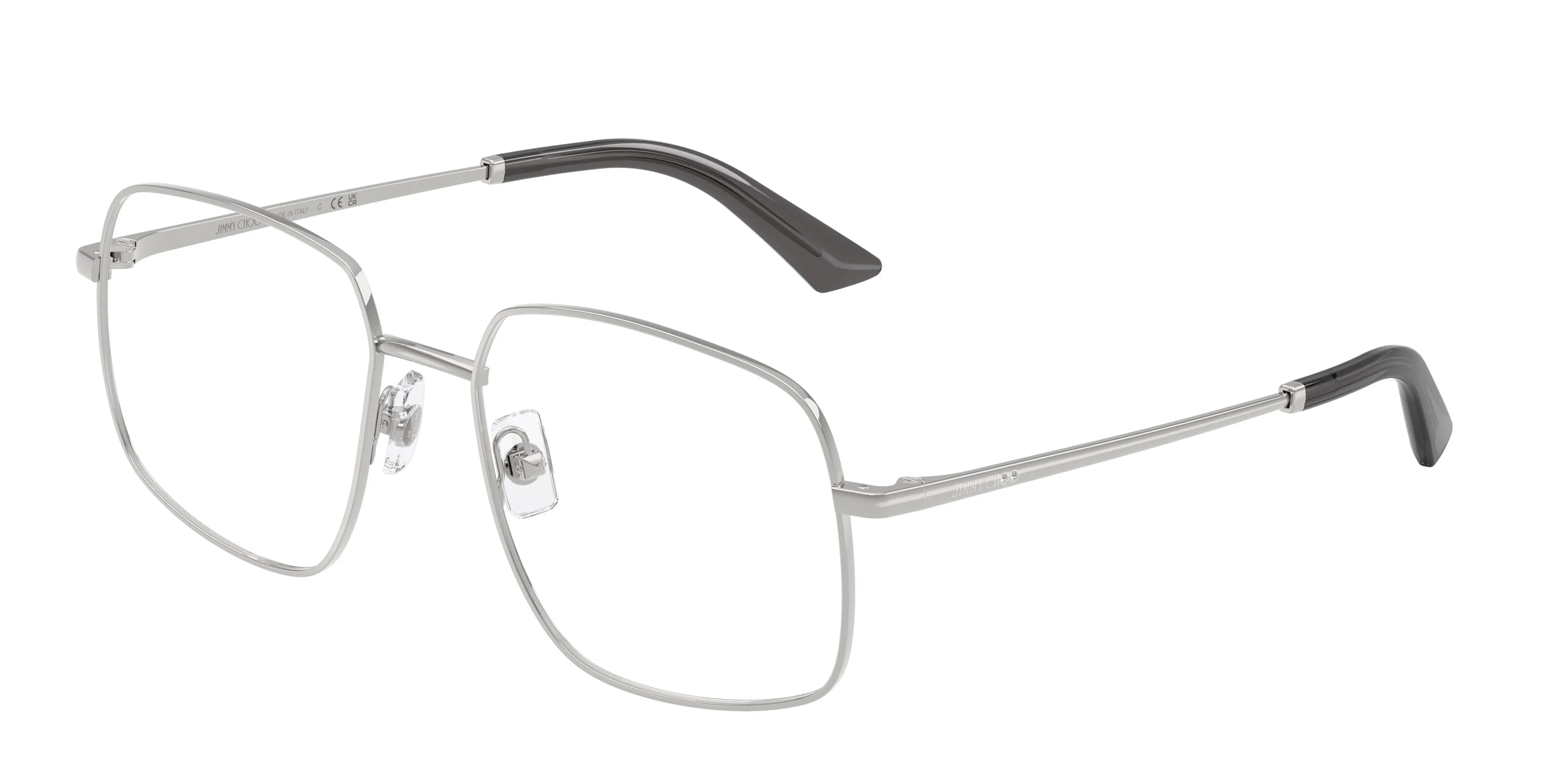 Jimmy Choo JC2019B 3002 Montature da vista Metallo Argento Trasparente Squadrata Normale - immagine 1