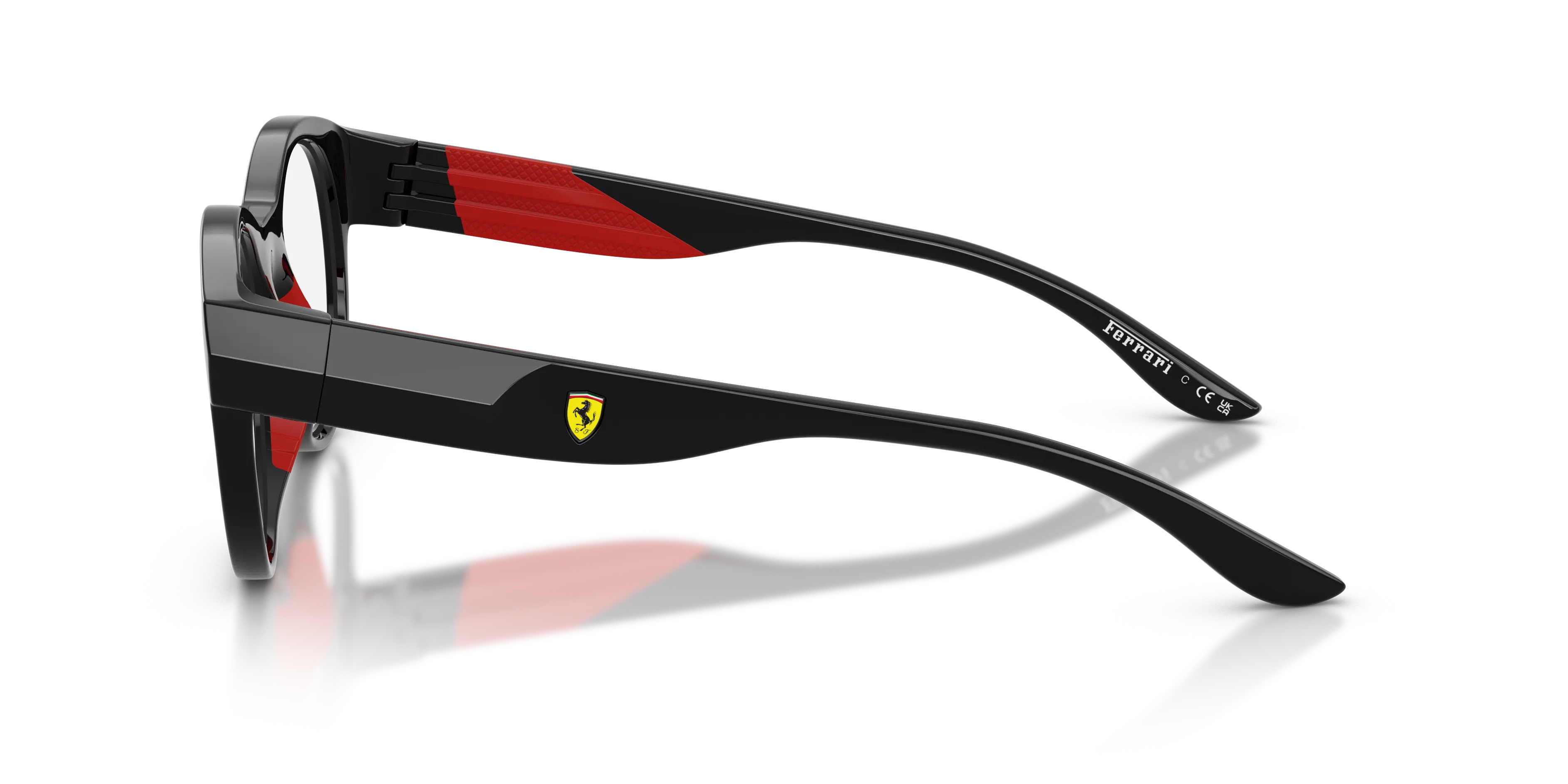 Ferrari Scuderia FZ8031U 501 Montature da vista Iniettato Nero Trasparente Geometrica Normale - immagine 4