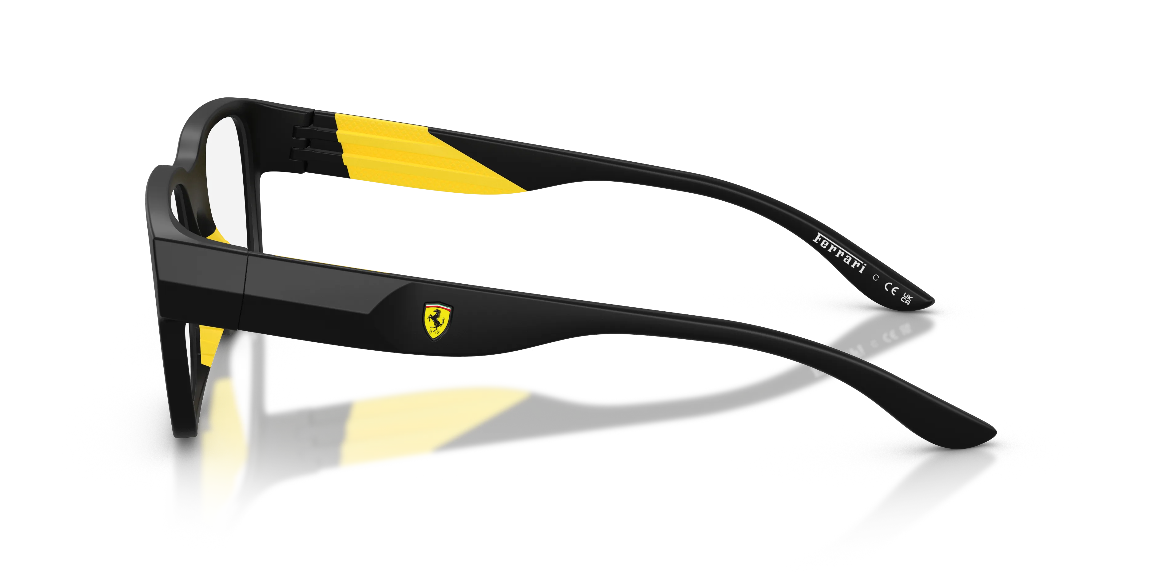 Ferrari Scuderia FZ8030U 504 Montature da vista Iniettato Nero Trasparente Geometrica Normale - immagine 4